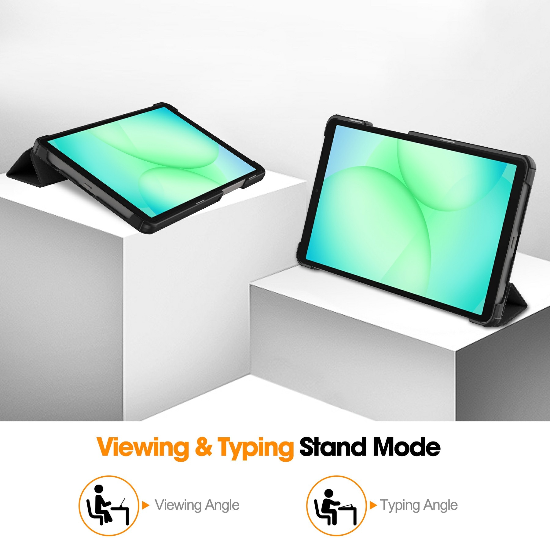 Samsung Galaxy Tab A11 Tri-Fold etui, Svart
