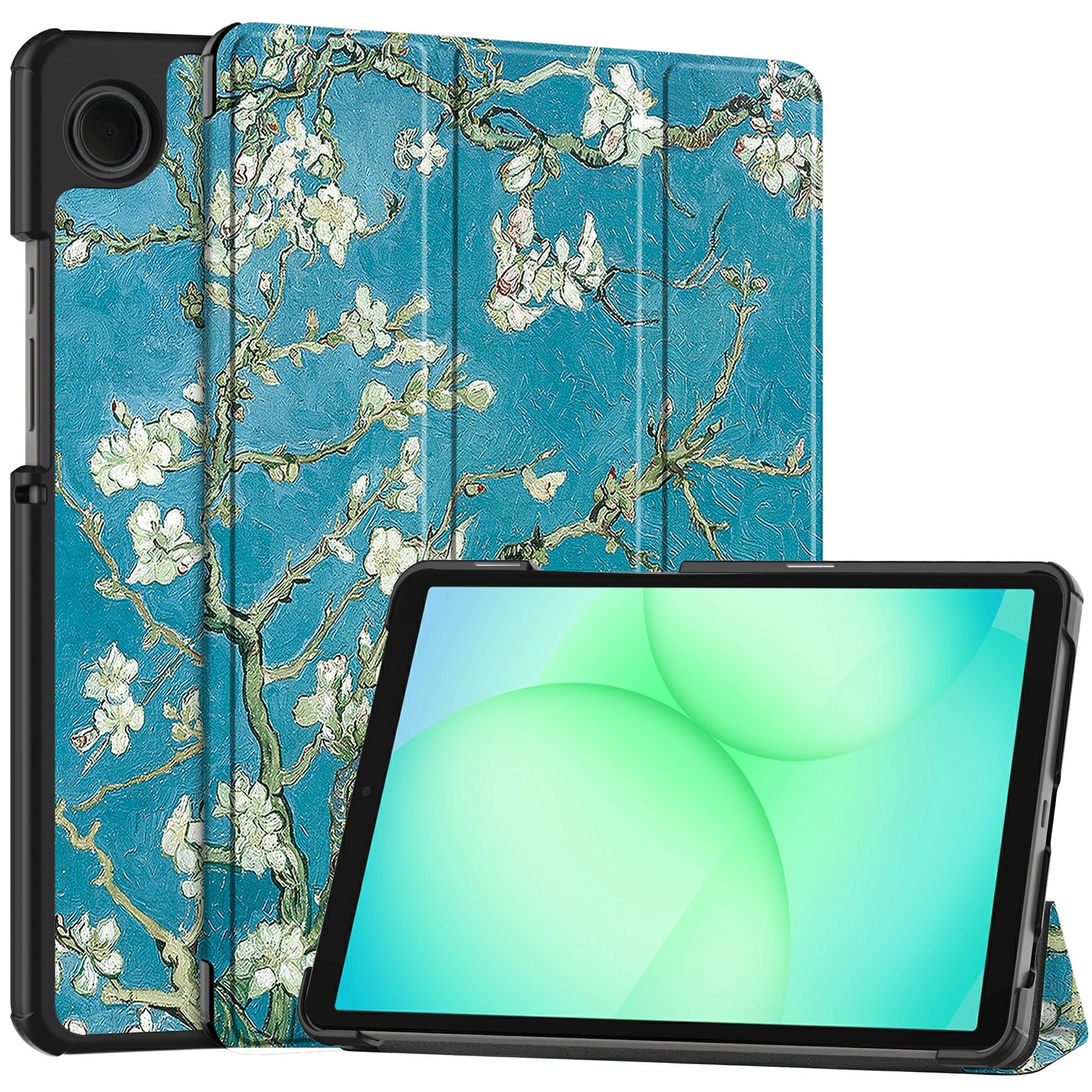 Samsung Galaxy Tab A11 Tri-Fold etui, Kirsebærblomster