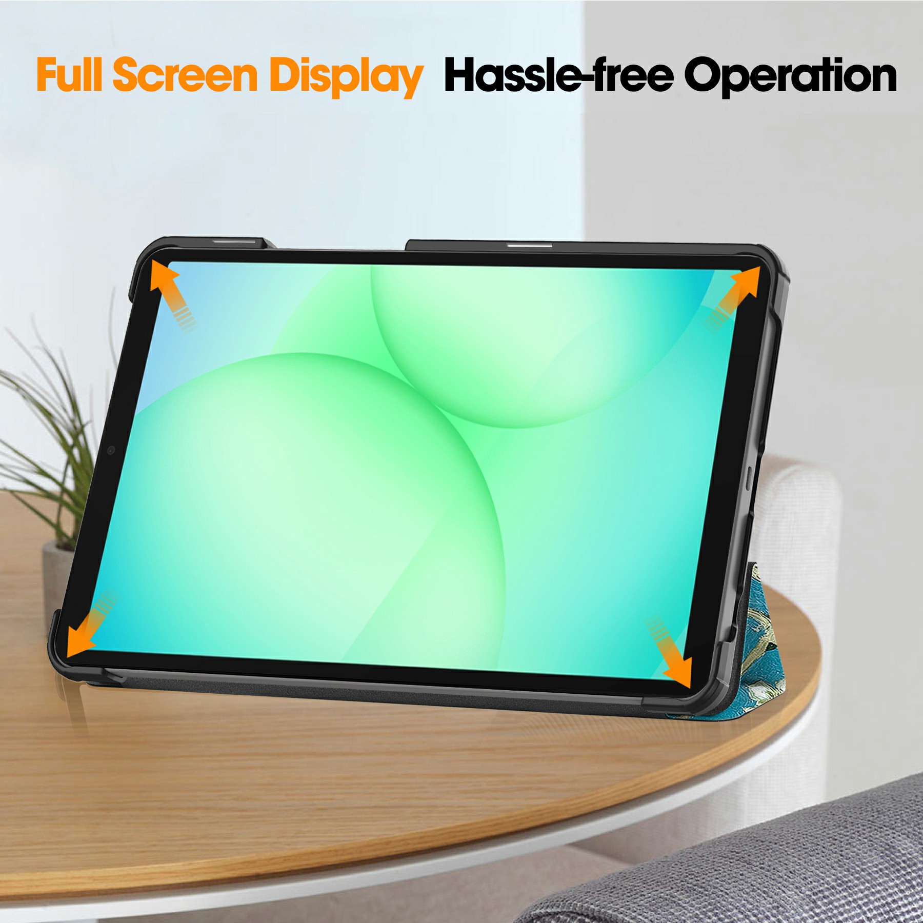 Samsung Galaxy Tab A11 Tri-Fold etui, Kirsebærblomster