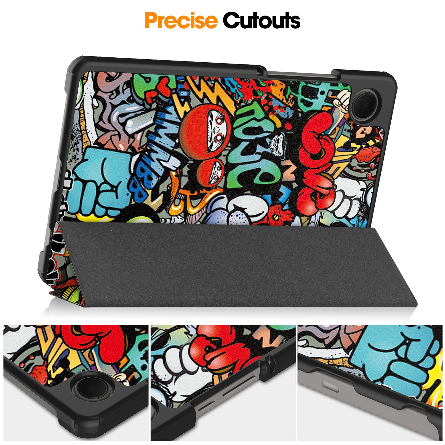 Samsung Galaxy Tab A11 Tri-Fold etui, Graffiti