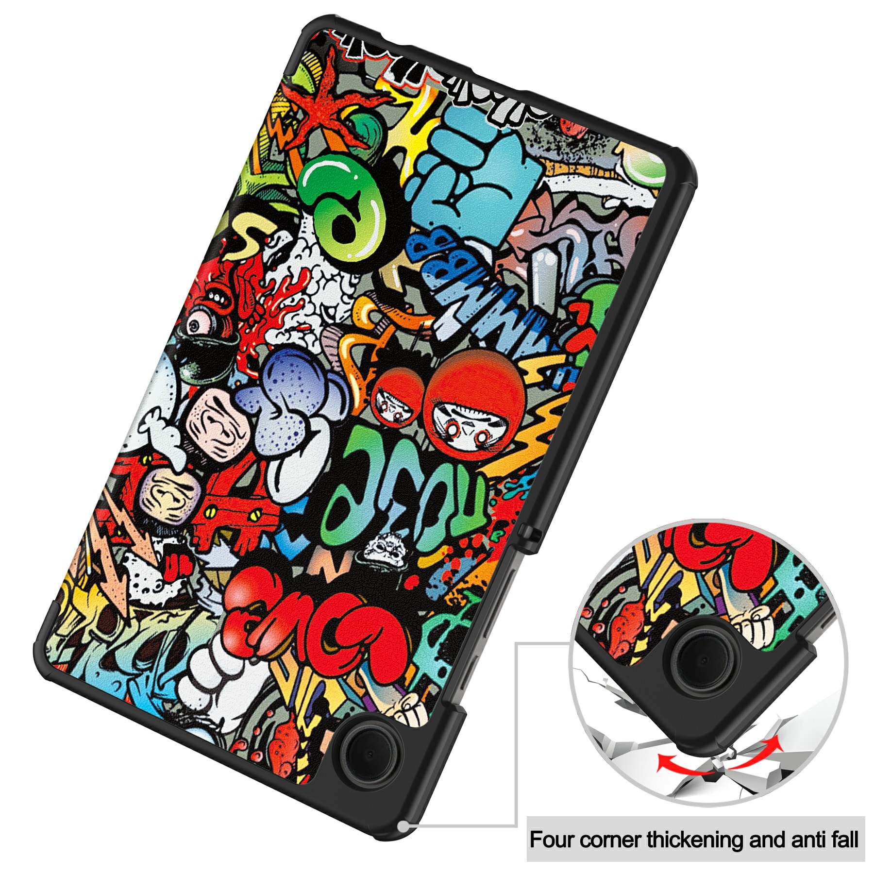 Samsung Galaxy Tab A11 Tri-Fold etui, Graffiti