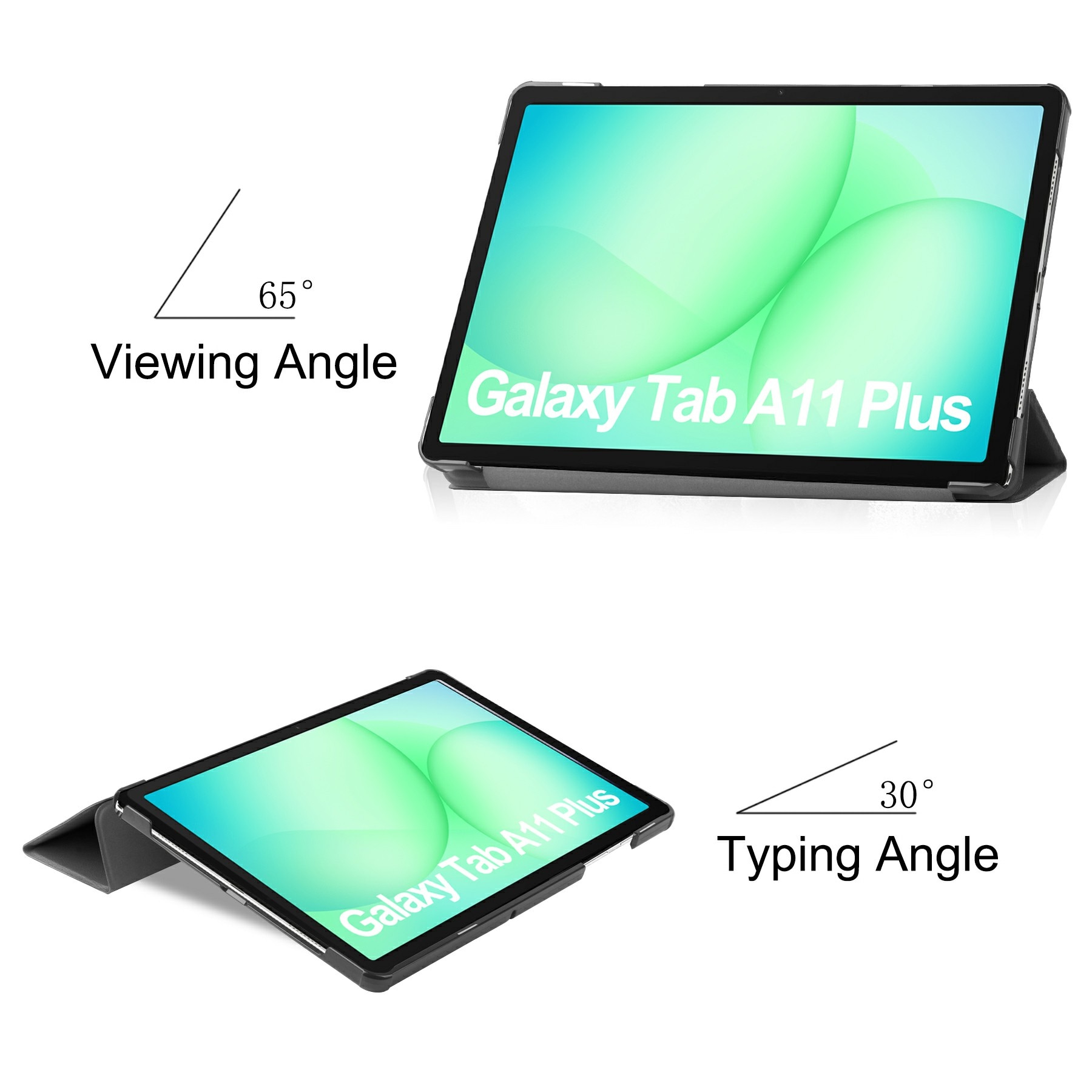 Samsung Galaxy Tab A11 Plus Tri-Fold etui, Svart