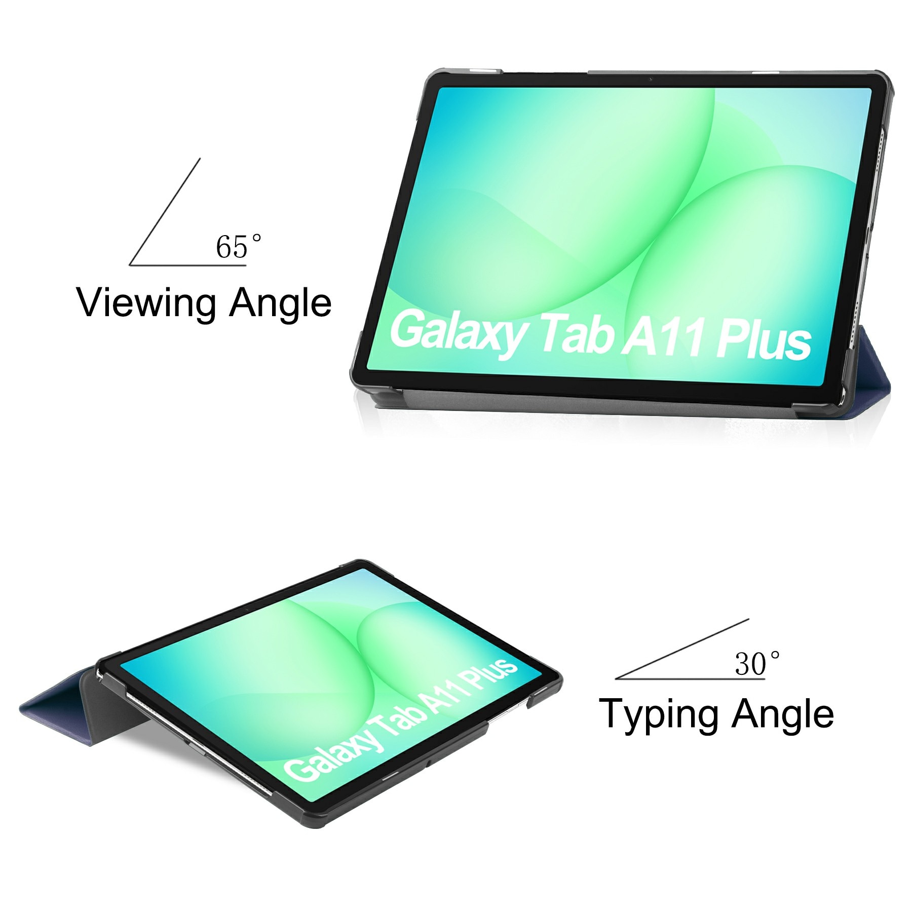 Samsung Galaxy Tab A11 Plus Tri-Fold etui, Blå