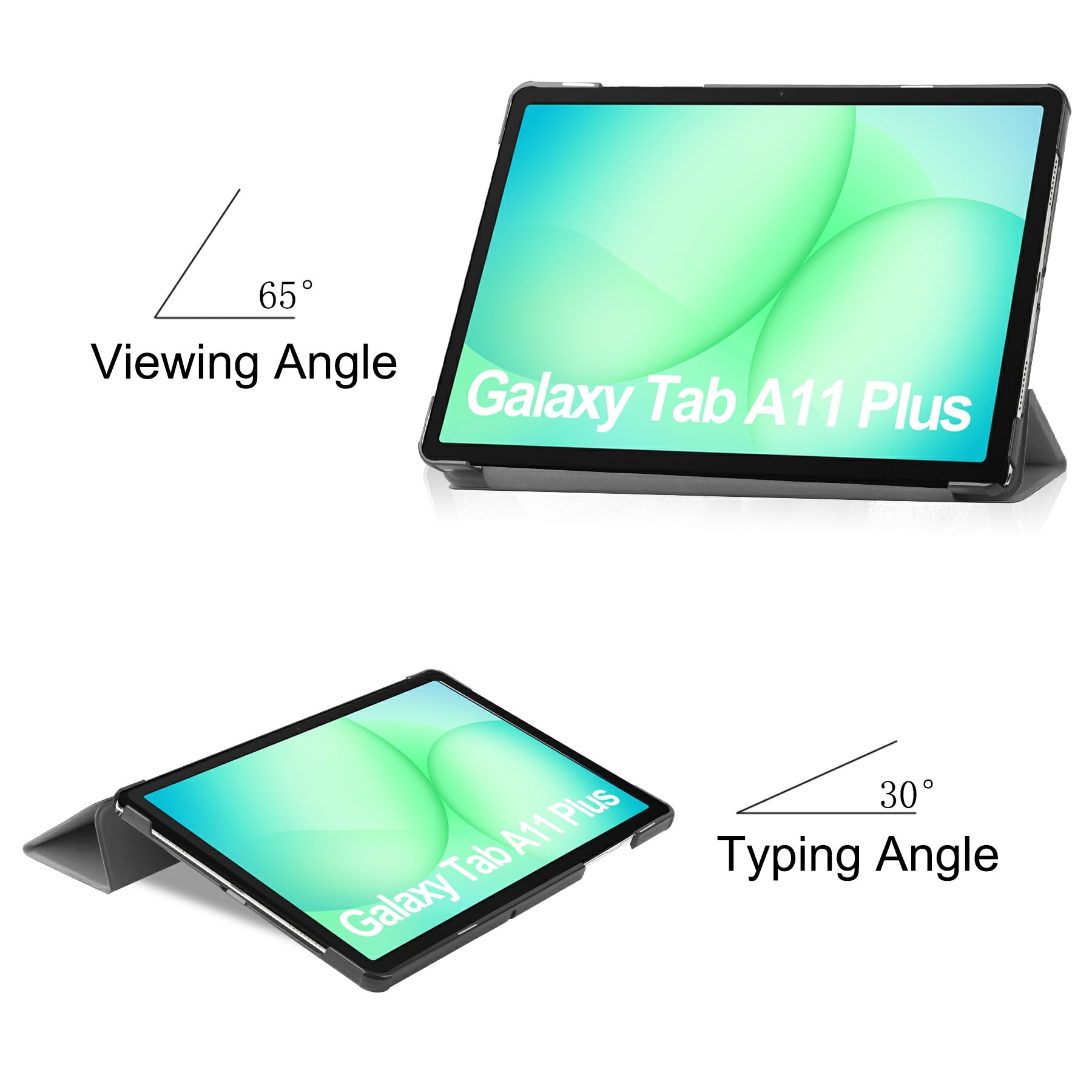 Samsung Galaxy Tab A11 Plus Tri-Fold etui, Grå
