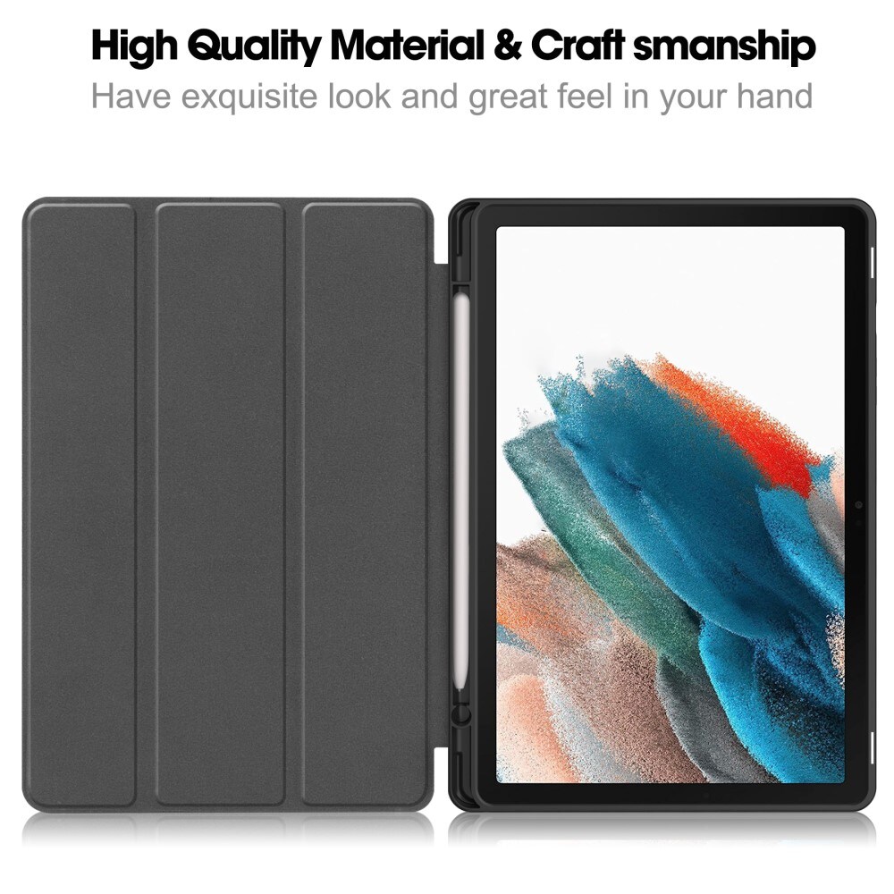 Samsung Galaxy Tab A9 Plus Tri-fold etui med pennholder, Svart