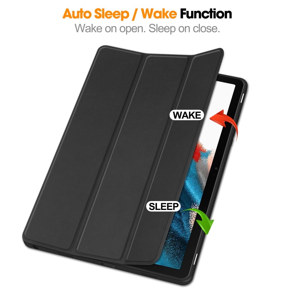 Samsung Galaxy Tab A9 Plus Tri-fold etui med pennholder, Svart