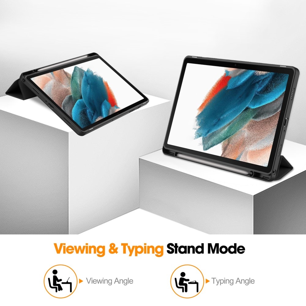 Samsung Galaxy Tab A9 Plus Tri-fold etui med pennholder, Svart