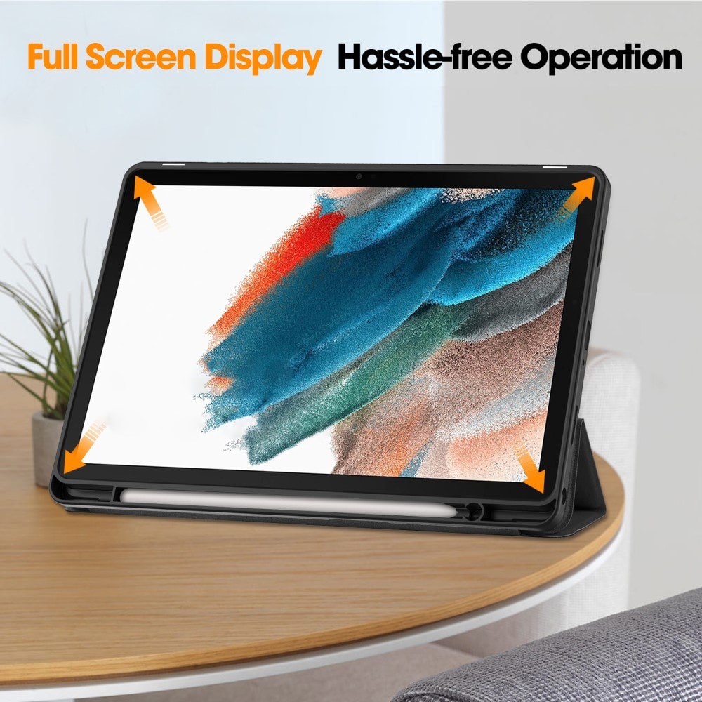 Samsung Galaxy Tab A9 Plus Tri-fold etui med pennholder, Svart