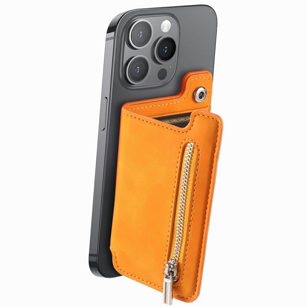 MagSafe-lommebok med glidelås og stativ, Oransje