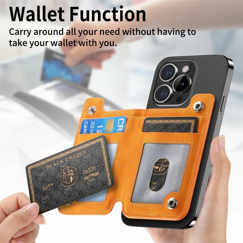 MagSafe-lommebok med glidelås og stativ, Oransje