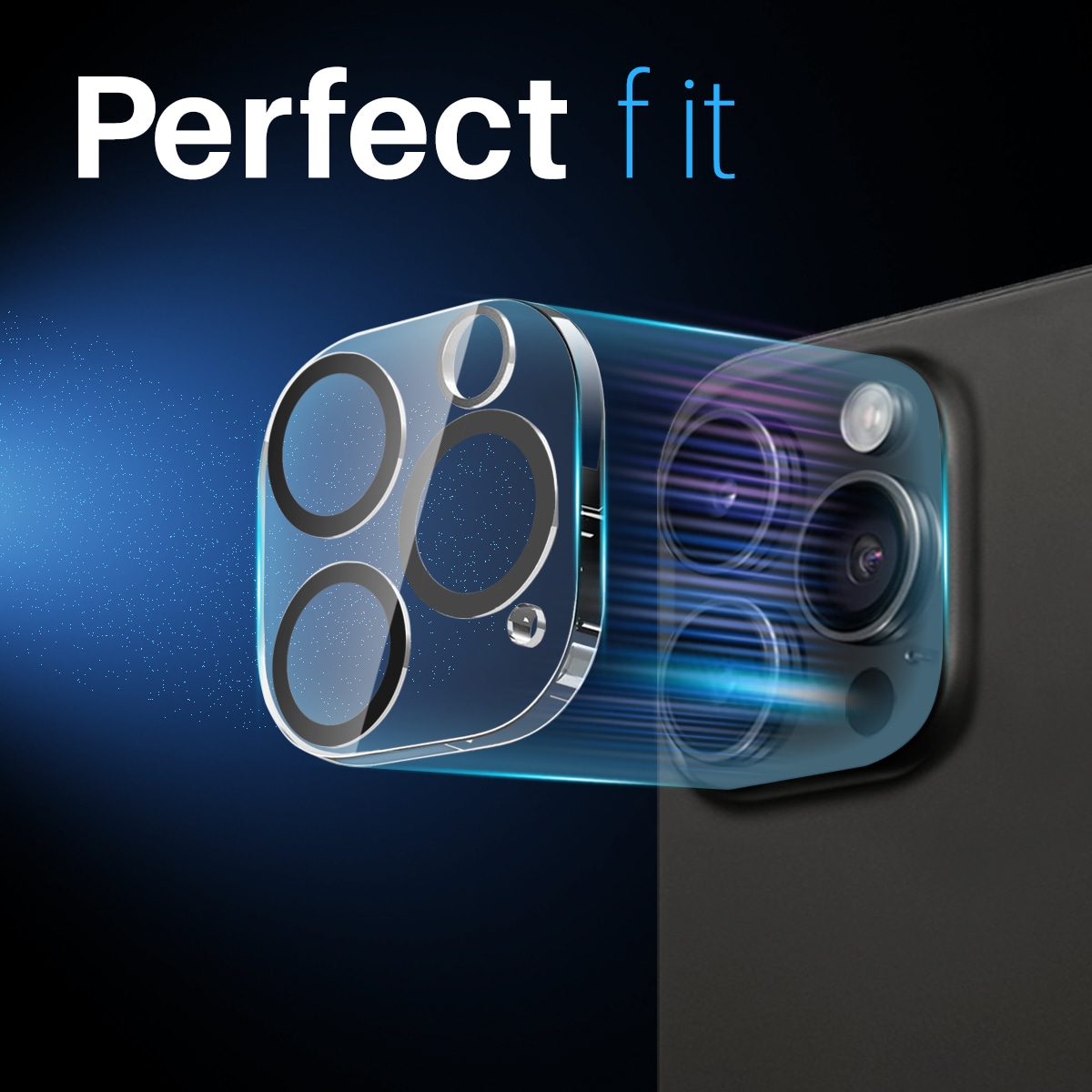 iPhone 16 Pro 2-pakning kameralinsebeskytter i herdet glass