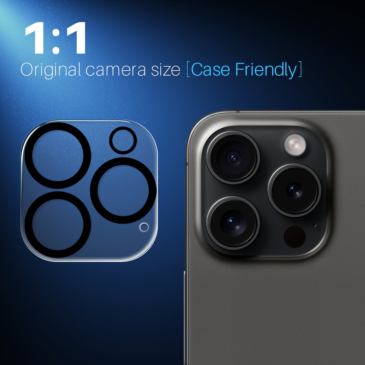 iPhone 16 Pro 2-pakning kameralinsebeskytter i herdet glass