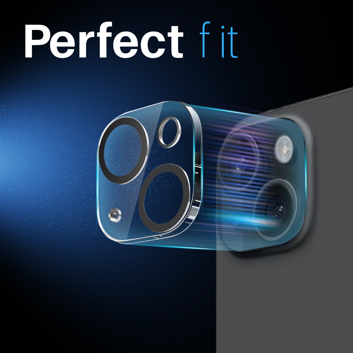 iPhone 15 2-pakning kameralinsebeskytter i herdet glass