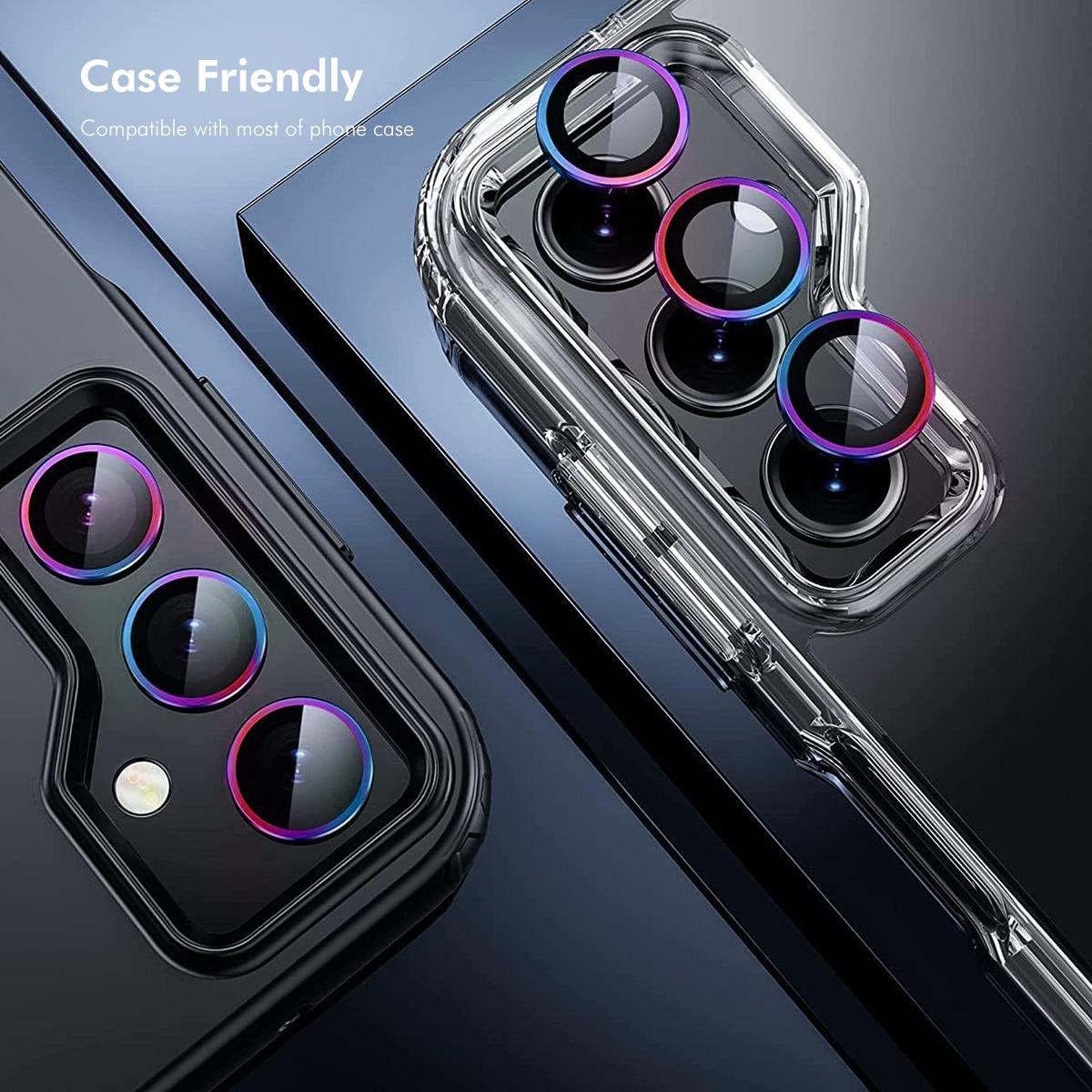 Samsung Galaxy A16 Linsebeskytter i glass og aluminium, Svart