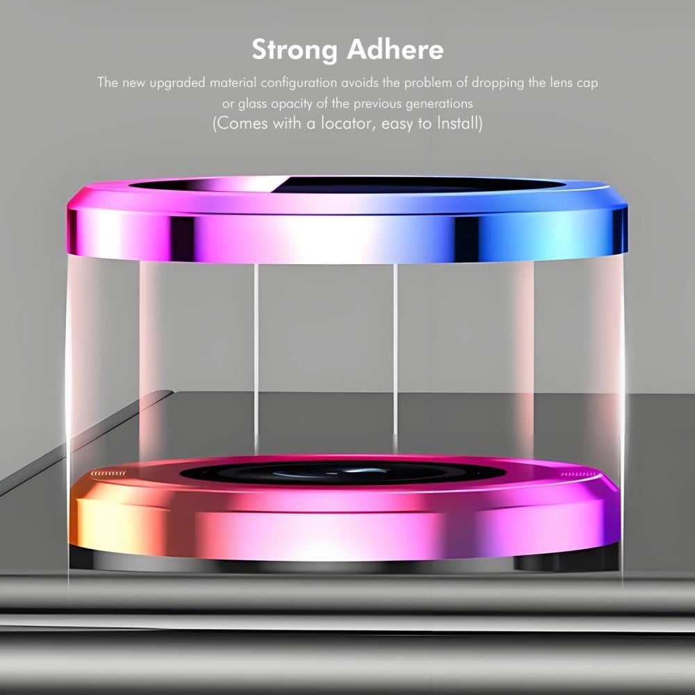 iPhone 16e Linsebeskytter i glass og aluminium, Svart