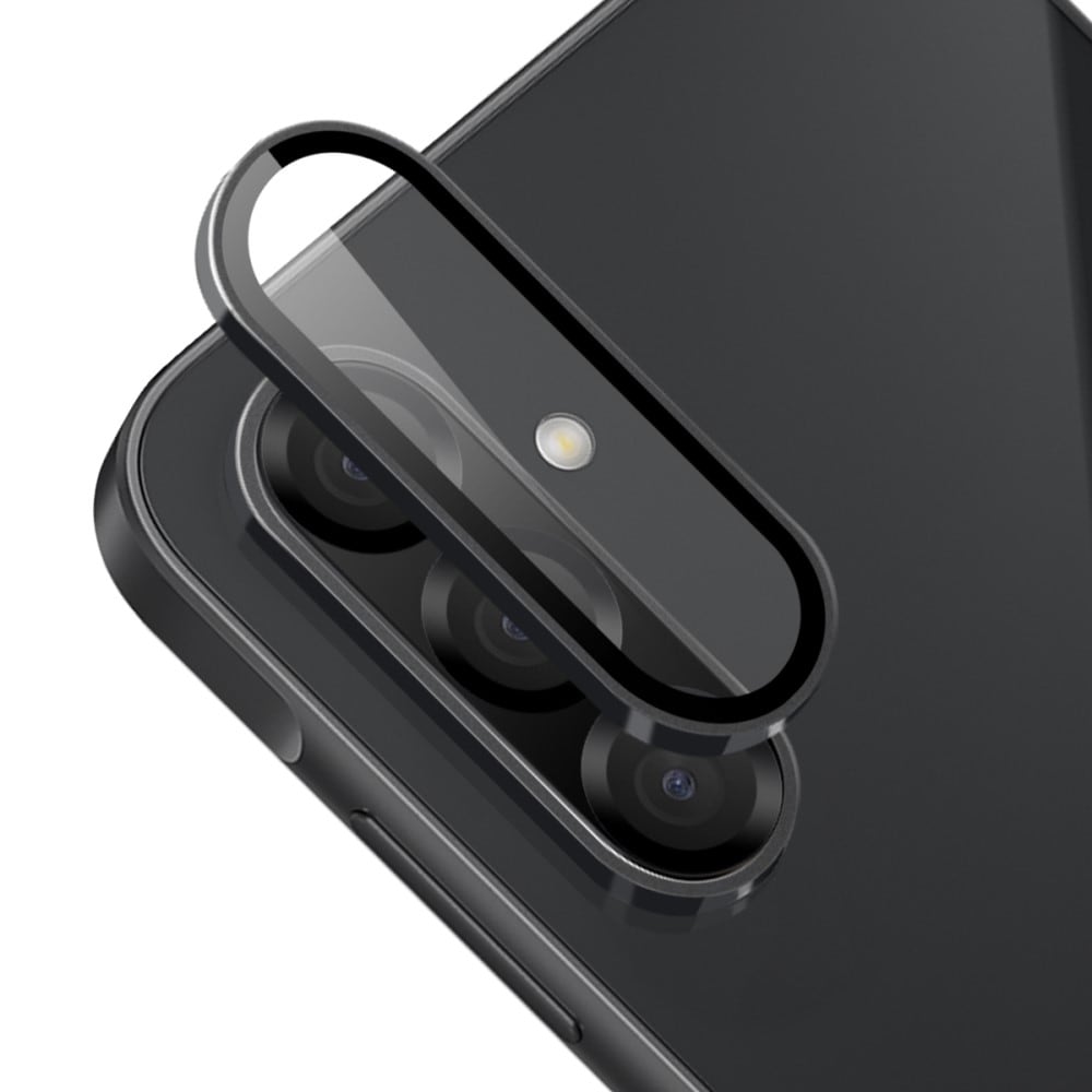 Samsung Galaxy A26 Linsebeskytter i glass og aluminium, Svart