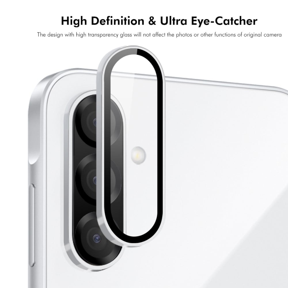 Samsung Galaxy A26 Linsebeskytter i glass og aluminium, Svart