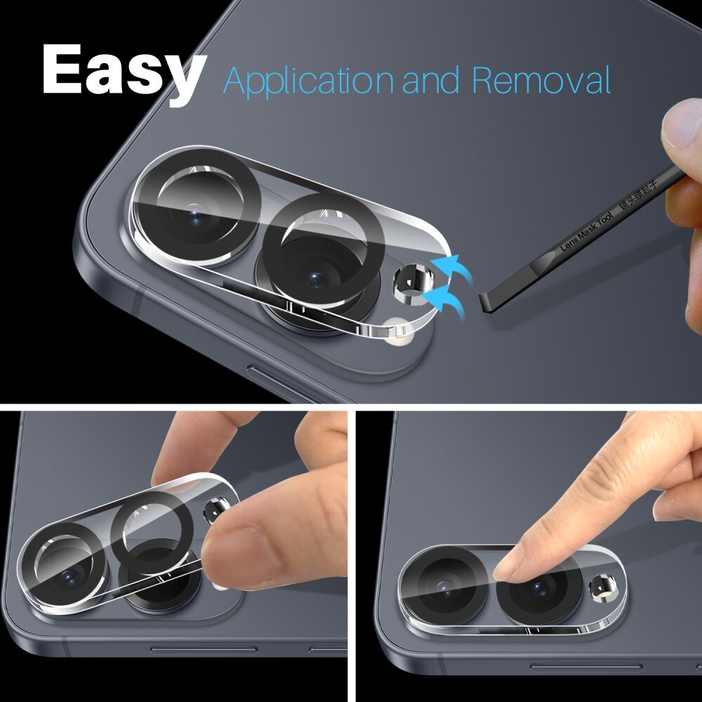 Samsung Galaxy S25 Edge 2-pakning kameralinsebeskytter i herdet glass
