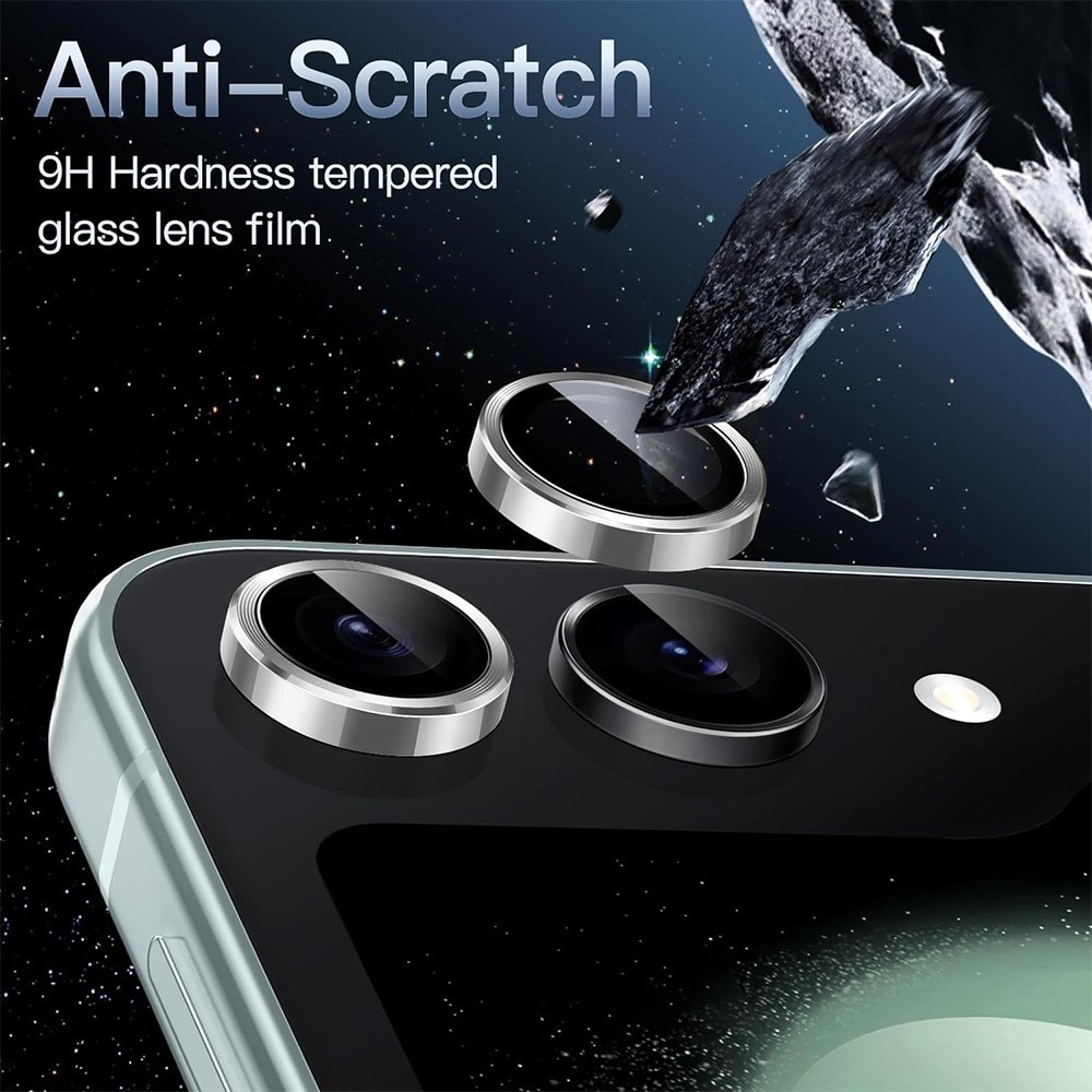 Samsung Galaxy Z Flip 7 Linsebeskytter i glass og aluminium, Gull