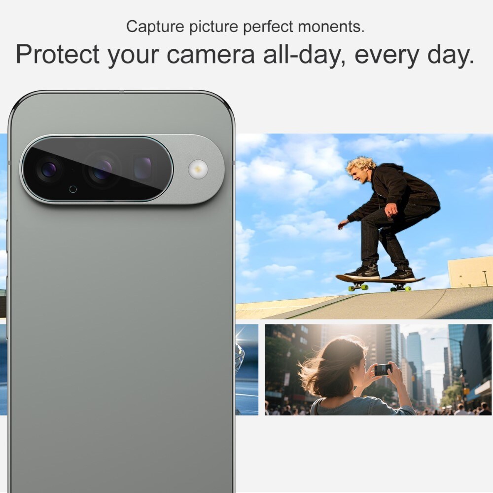 Google Pixel 10 Kameralinsebeskyttelse i glass, Gjennomsiktig