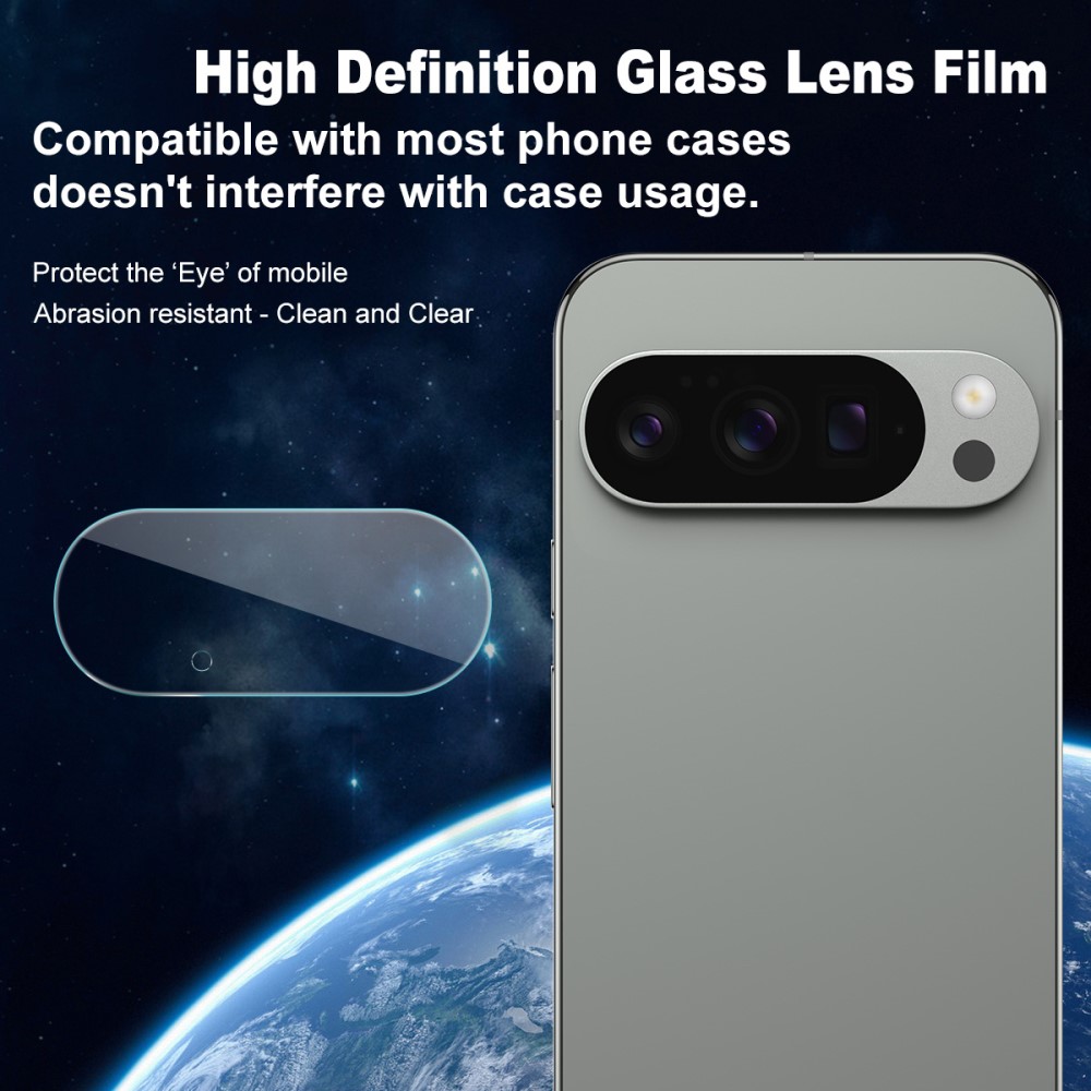 Google Pixel 10 Pro XL Kameralinsebeskyttelse i glass, Gjennomsiktig