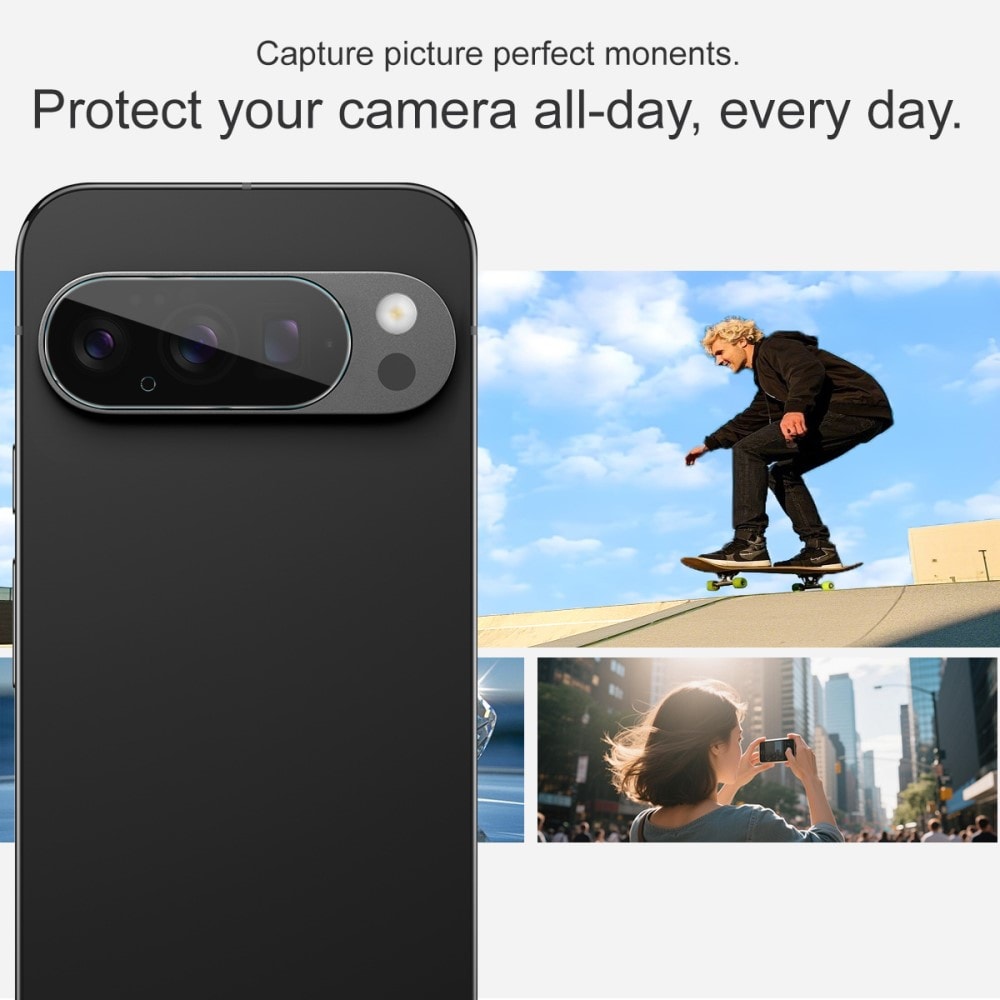 Google Pixel 10 Pro XL Kameralinsebeskyttelse i glass, Gjennomsiktig