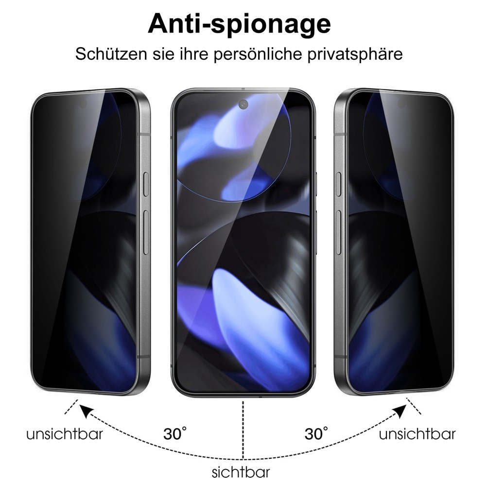 Google Pixel 10 Pro Anti-spy skjermbeskytter i glass