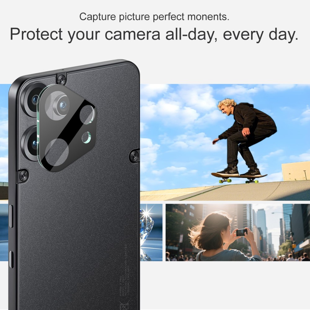 Nothing CMF Phone 2 Pro Kameralinsebeskyttelse i glass, Svart