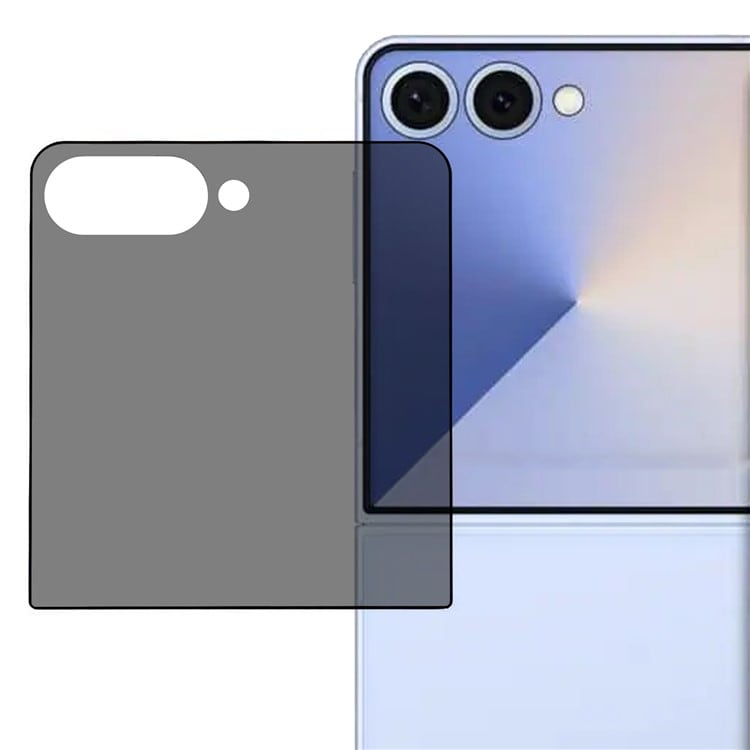 Samsung Galaxy Z Flip 7 Anti-spion beskyttelsesglass for ytterskjerm