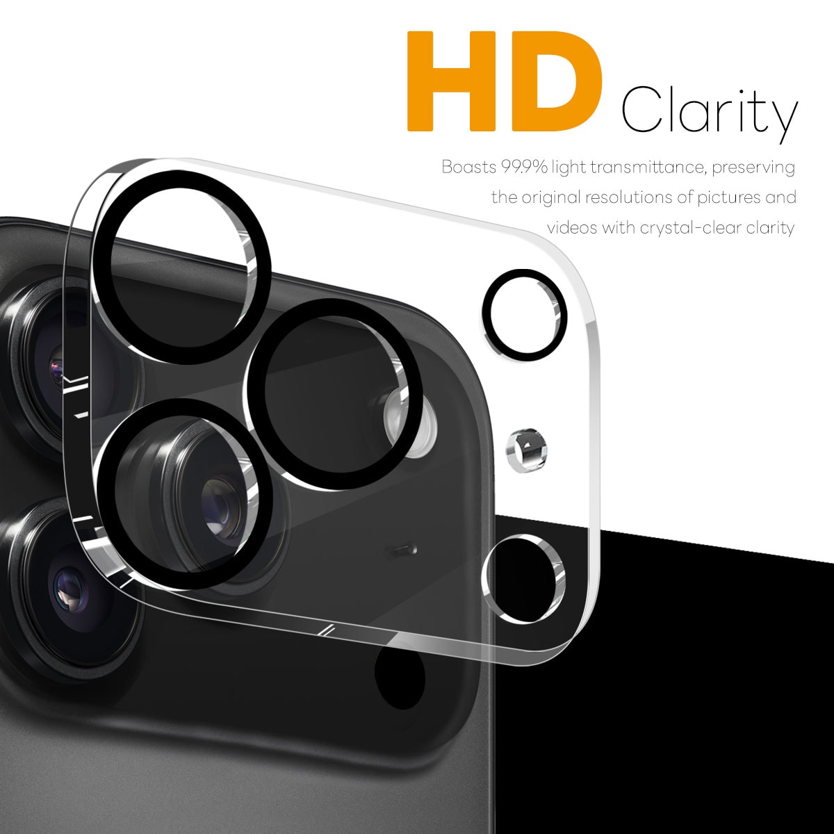 iPhone 17 Pro 2-pakning kameralinsebeskytter i herdet glass