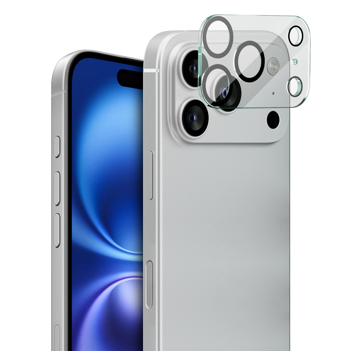 iPhone 17 Pro Kameralinsebeskyttelse i glass, Gjennomsiktig