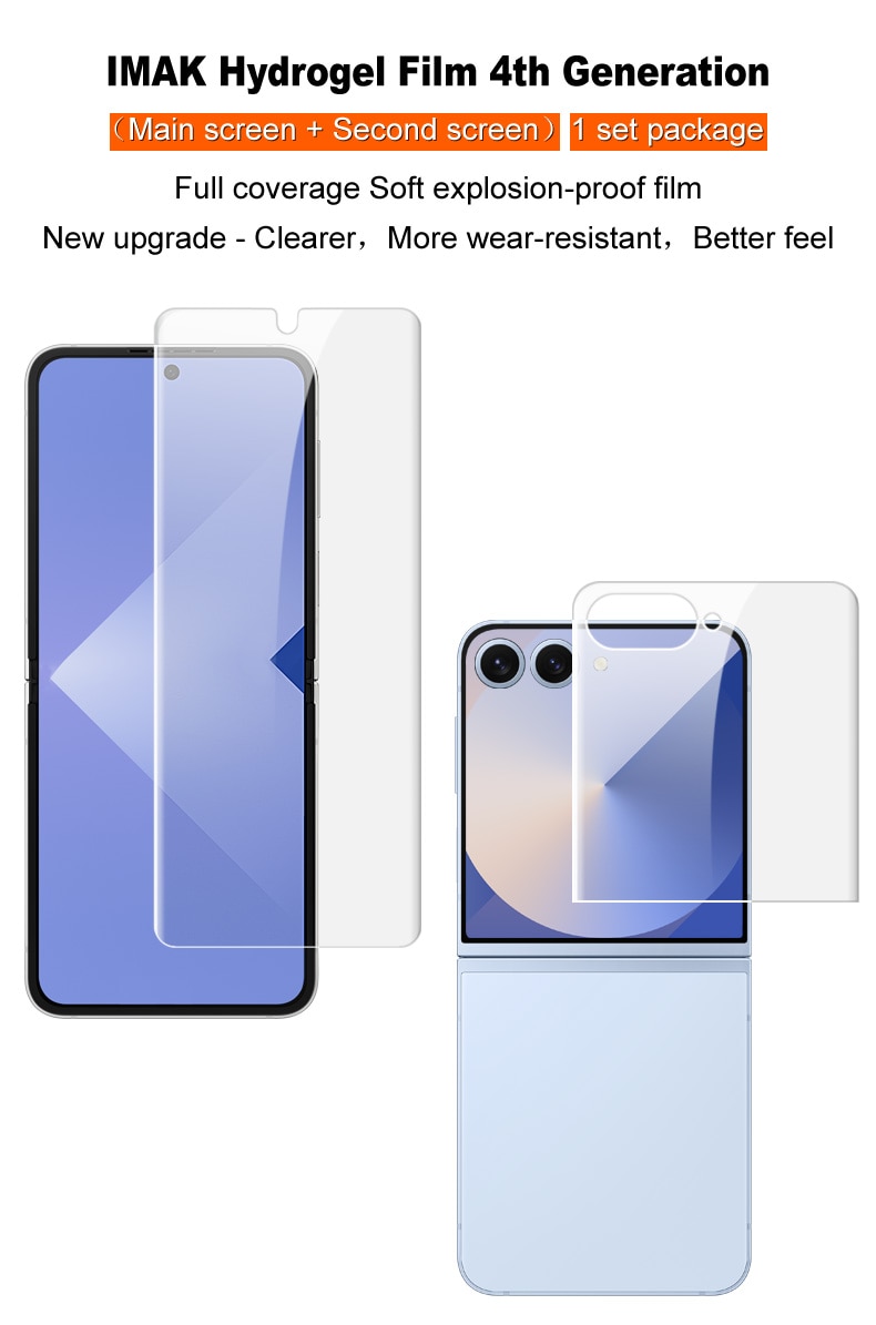 Samsung Galaxy Z Flip 7 Heldekkende myk skjermbeskytter
