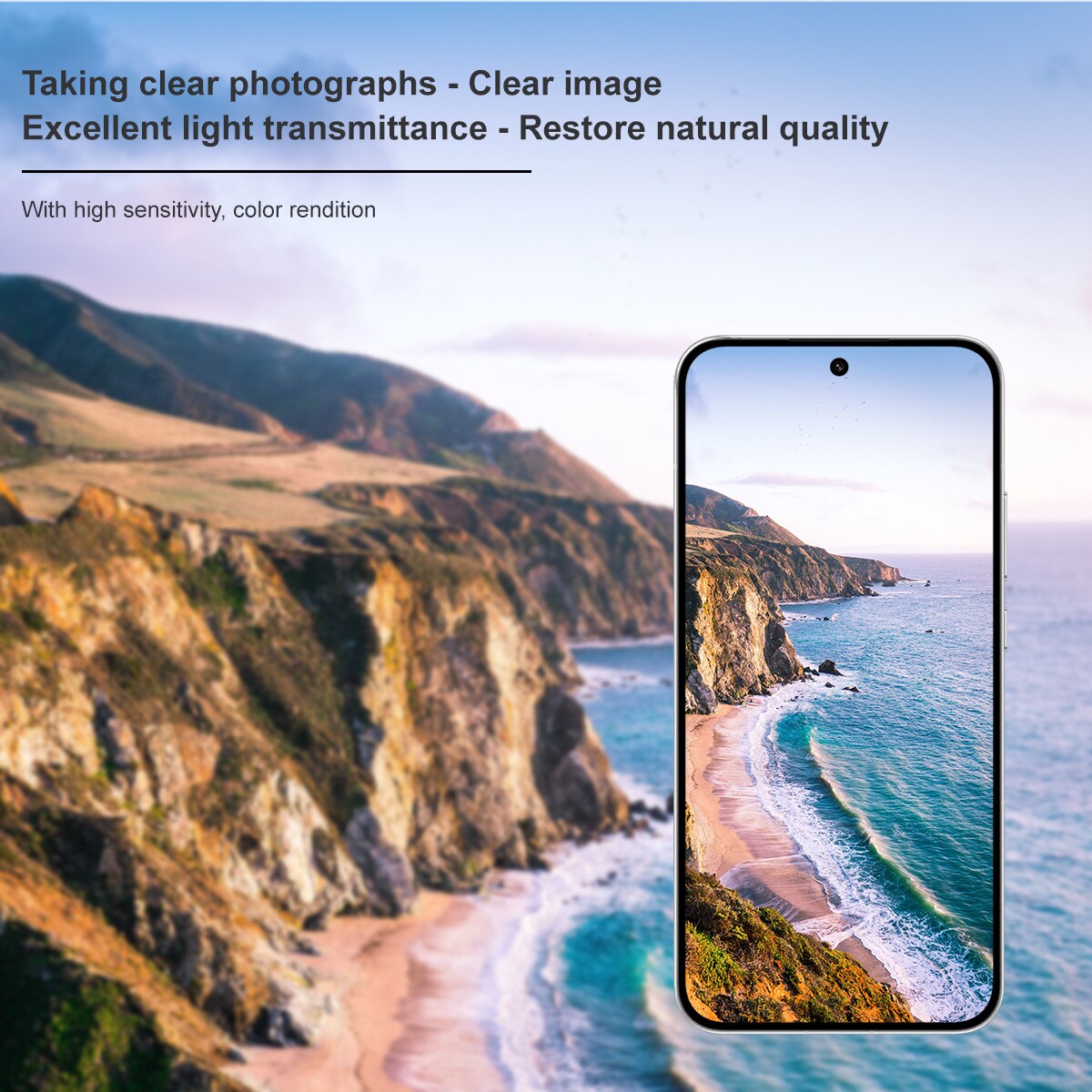 Oppo Reno 14 Kameralinsebeskyttelse i glass, Gjennomsiktig