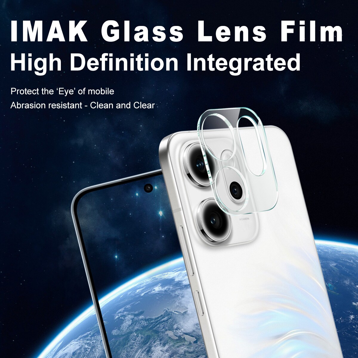 Oppo Reno 14 F Kameralinsebeskyttelse i glass, Gjennomsiktig