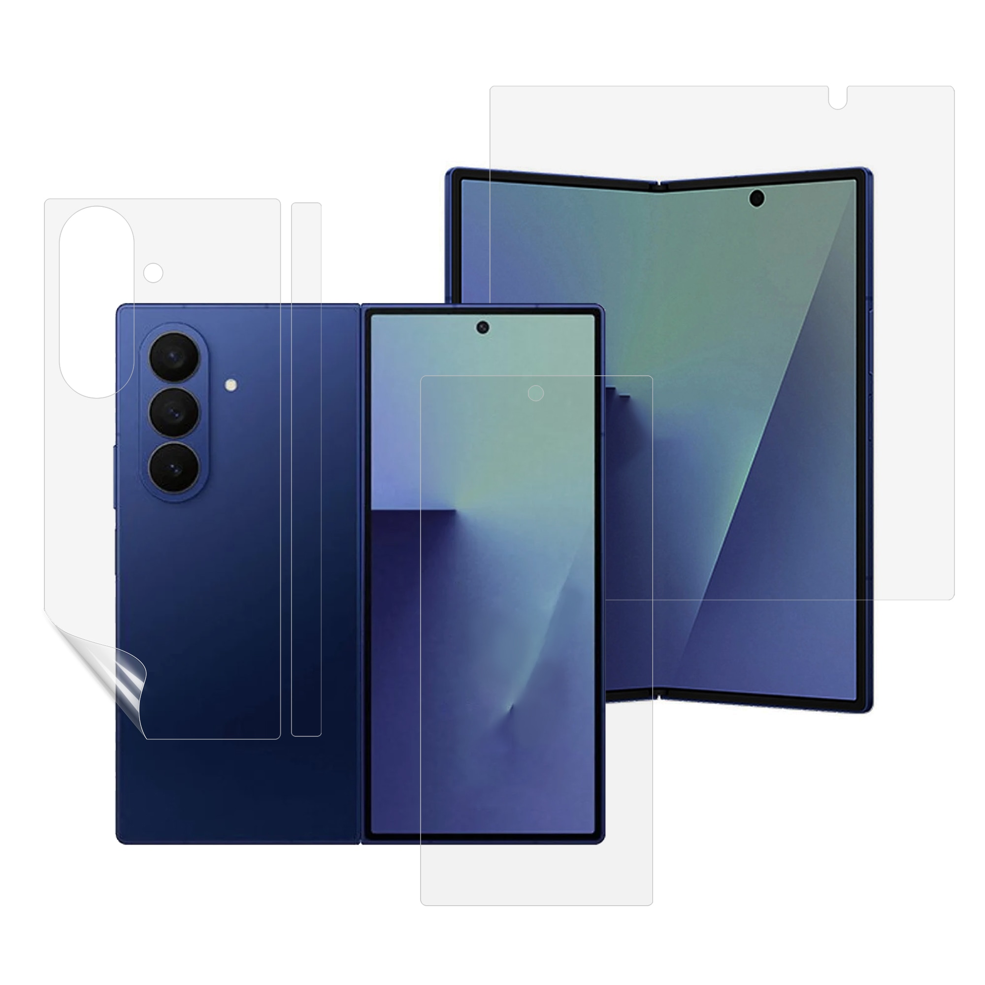 Samsung Galaxy Z Fold 7 Heldekkende beskyttelsesfilm - Skjerm, bakside & hengsel