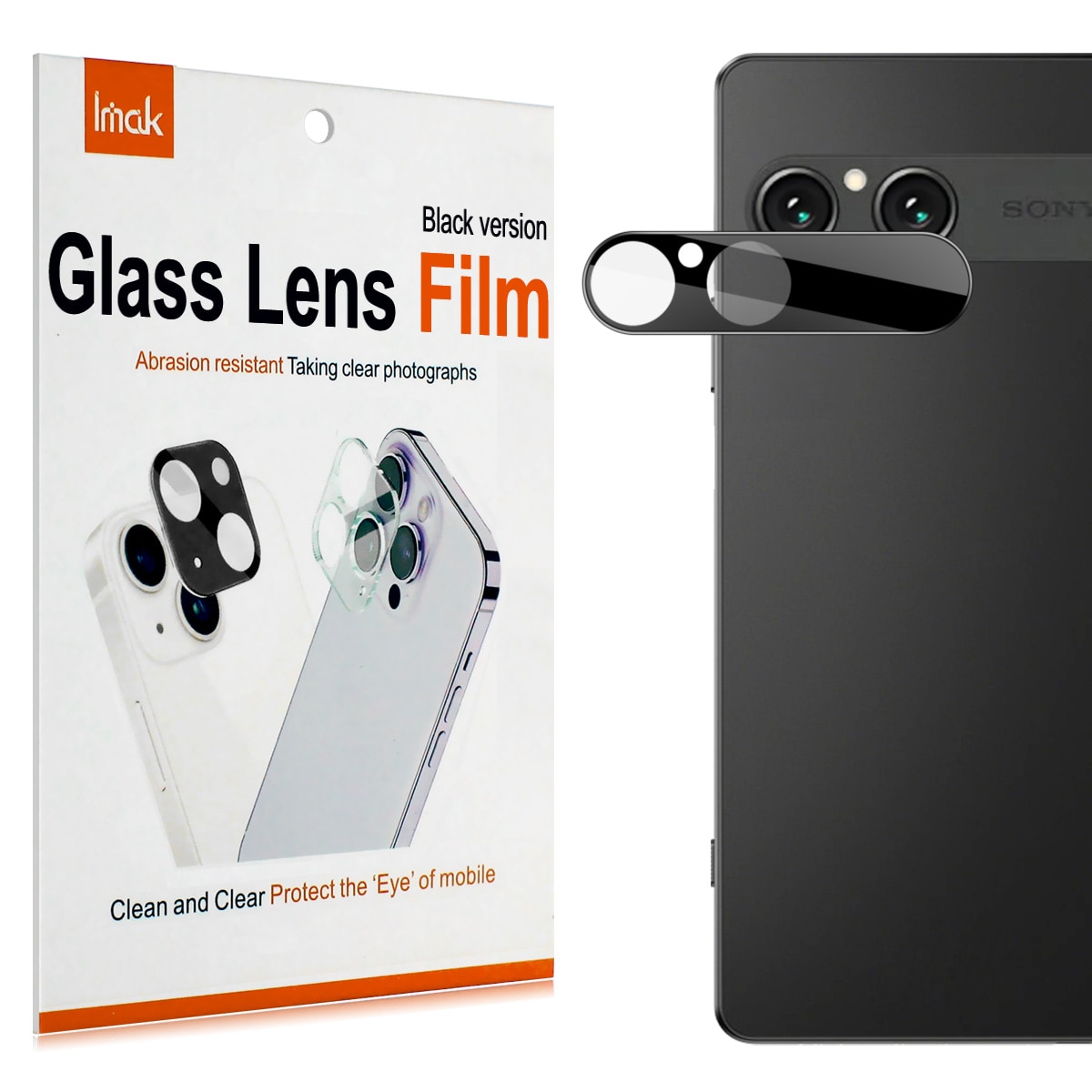Sony Xperia 10 VII Kameralinsebeskyttelse i glass, Svart