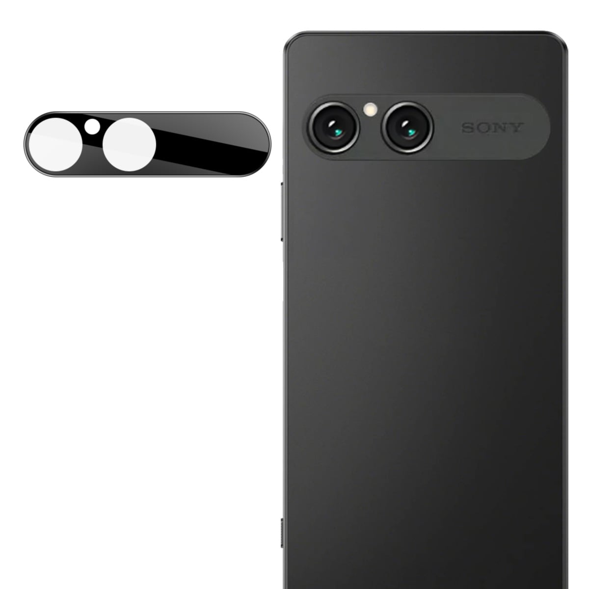 Sony Xperia 10 VII Kameralinsebeskyttelse i glass, Svart