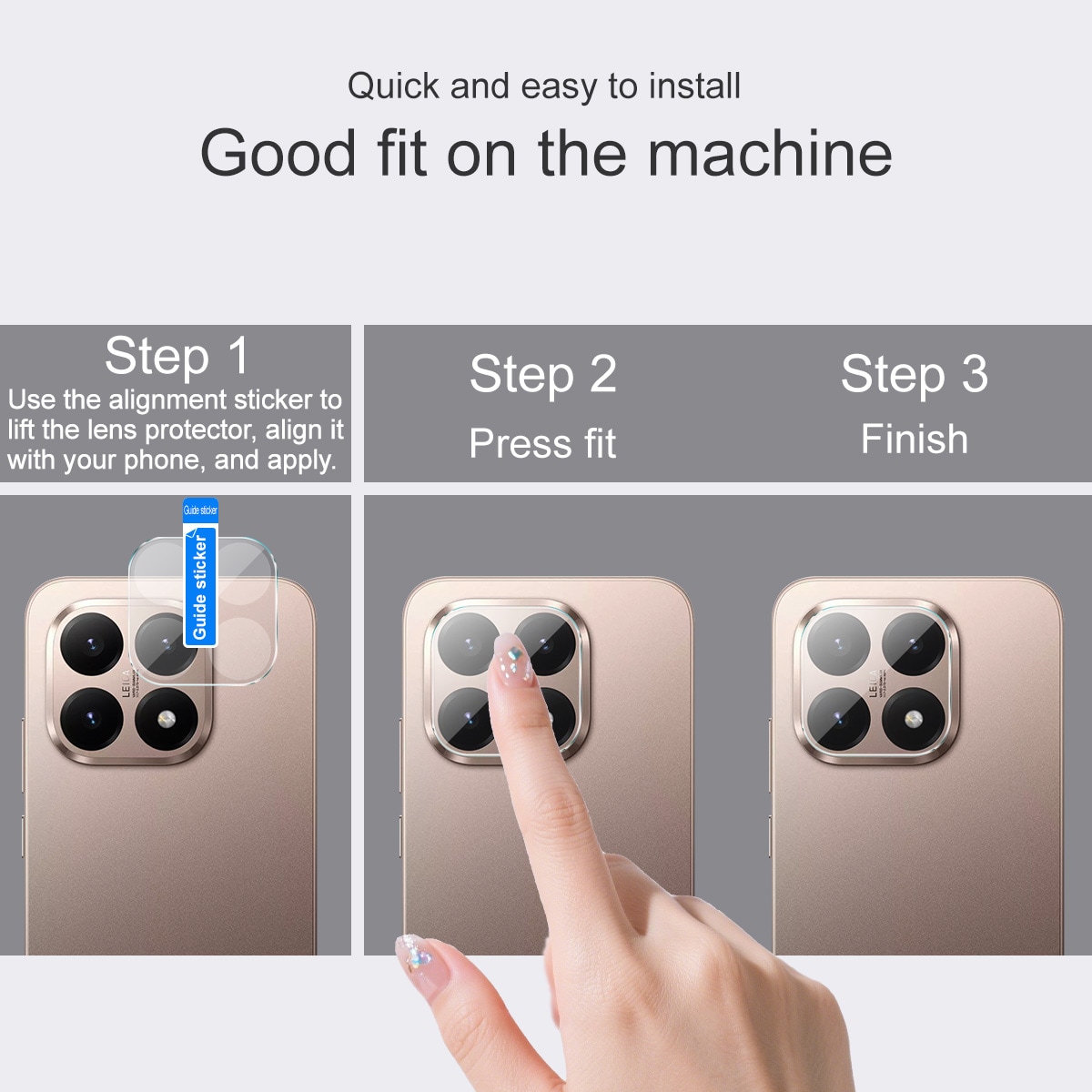 Xiaomi 15T Kameralinsebeskyttelse i glass, Gjennomsiktig