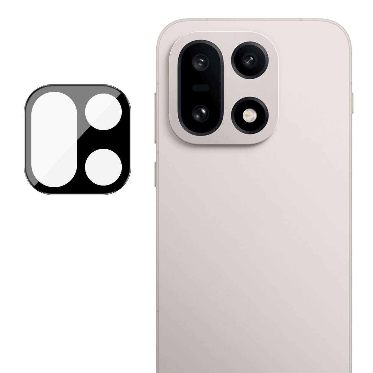  OnePlus 15 Kameralinsebeskyttelse i glass, Svart