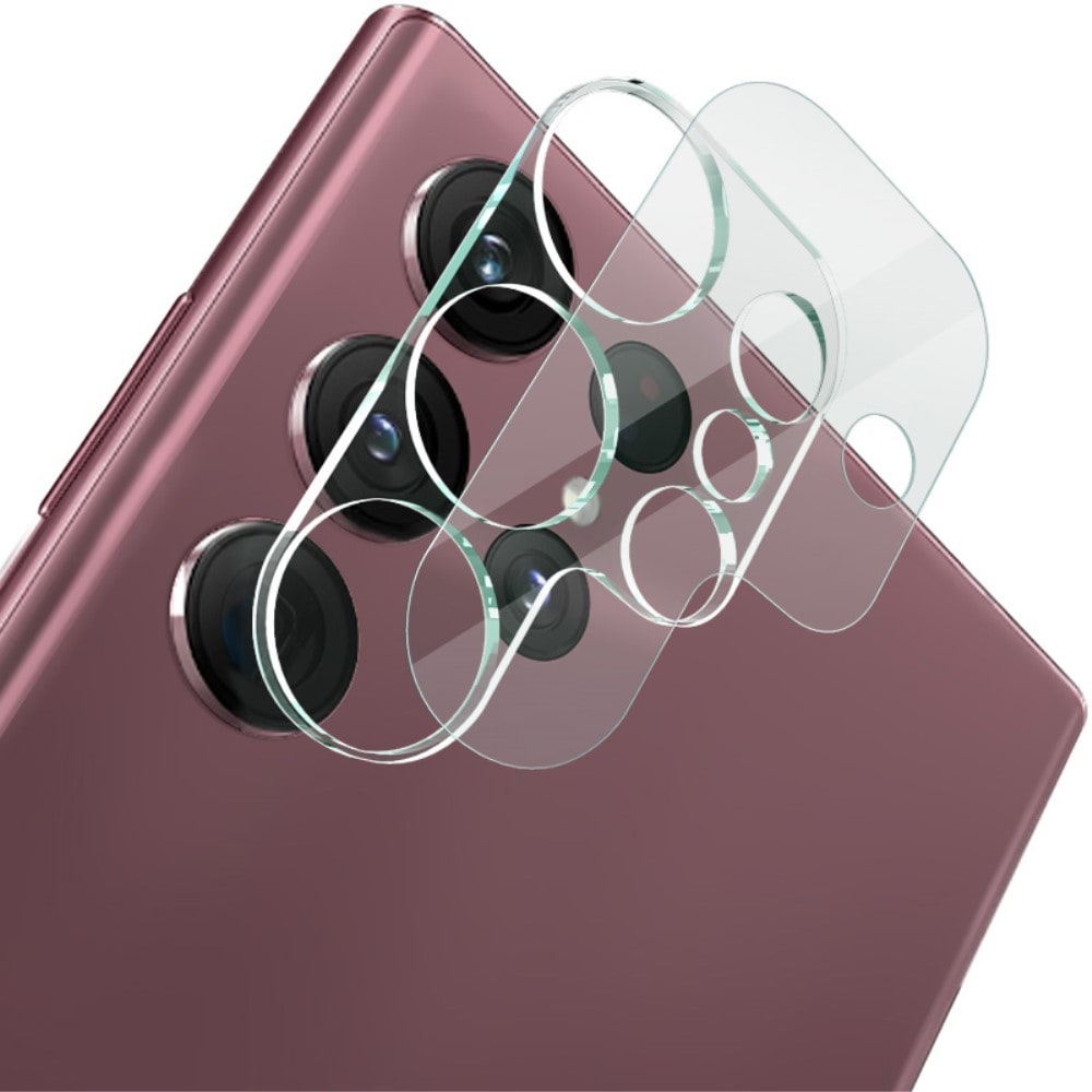 Samsung Galaxy S23 Ultra Kameralinsebeskyttelse i glass, Gjennomsiktig