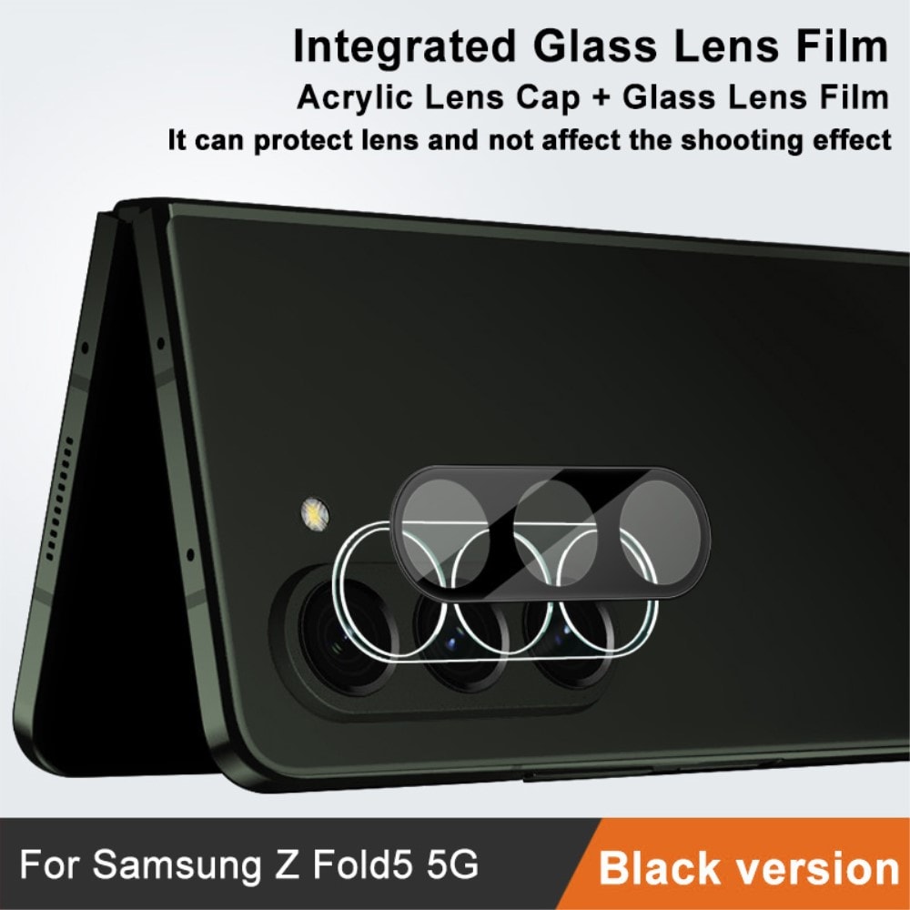 Samsung Galaxy Z Fold 5 Kameralinsebeskyttelse i glass, Svart