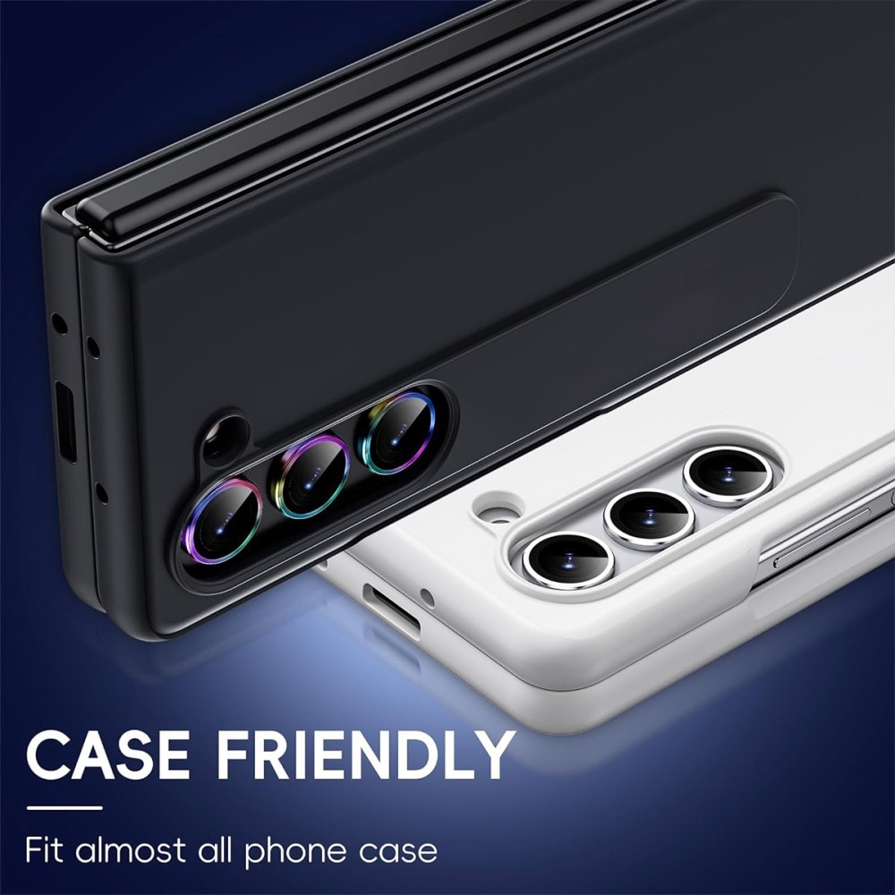 Samsung Galaxy Z Fold 6 Linsebeskytter i glass og aluminium, Svart