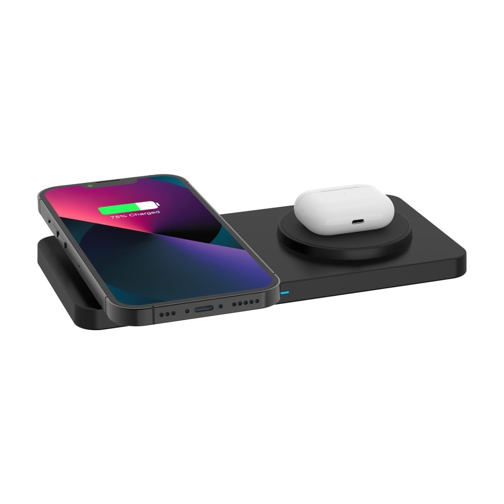 Trådløs magnetisk 2-i-1 lader 30W, Svart