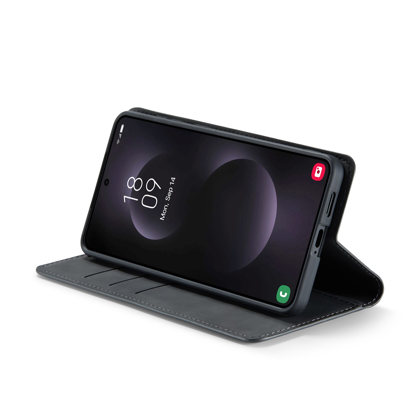 Samsung Galaxy S25 Edge Slankt etui med kortlomme, Svart