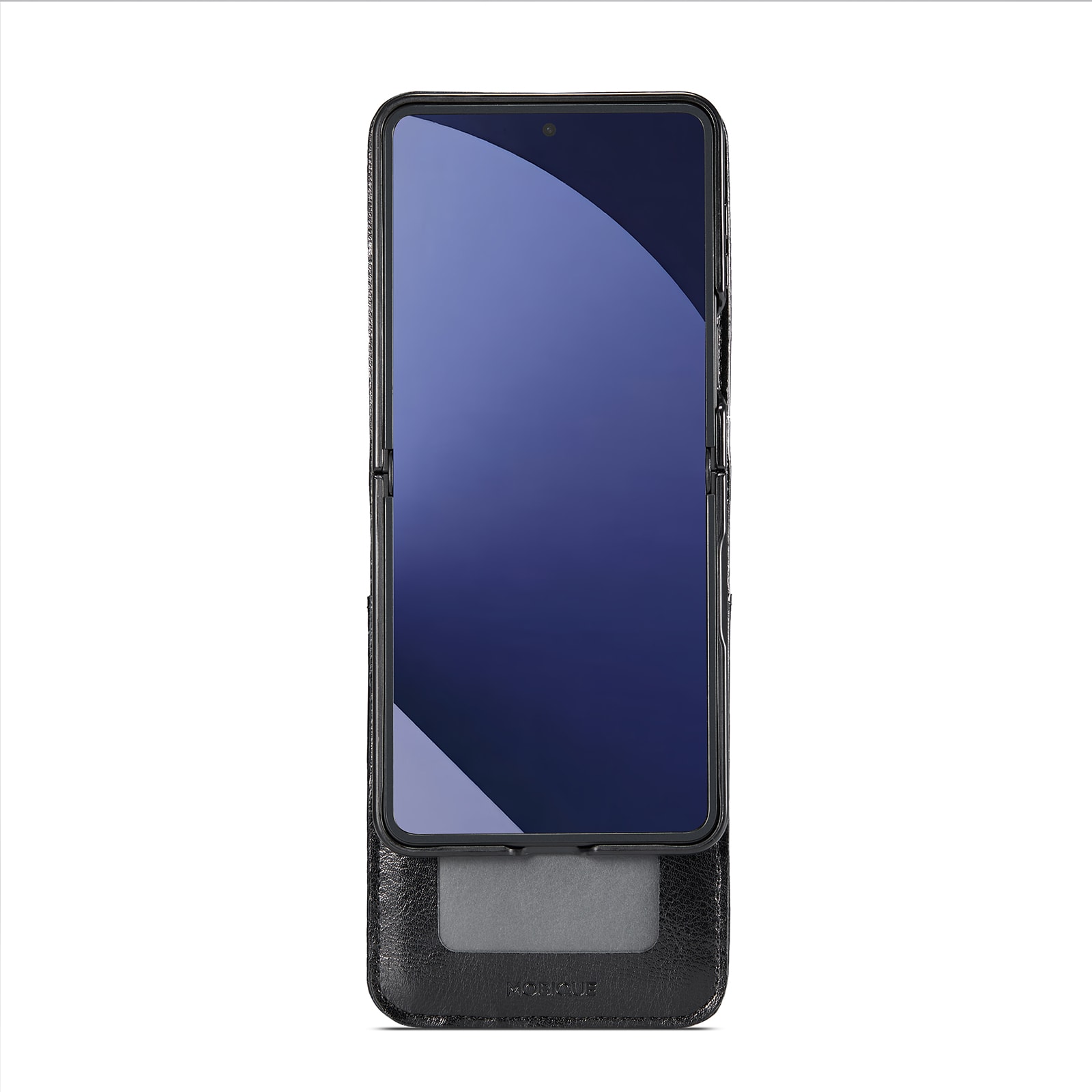 Samsung Galaxy Z Flip 7 Lommeboketui i ekte skinn, Svart