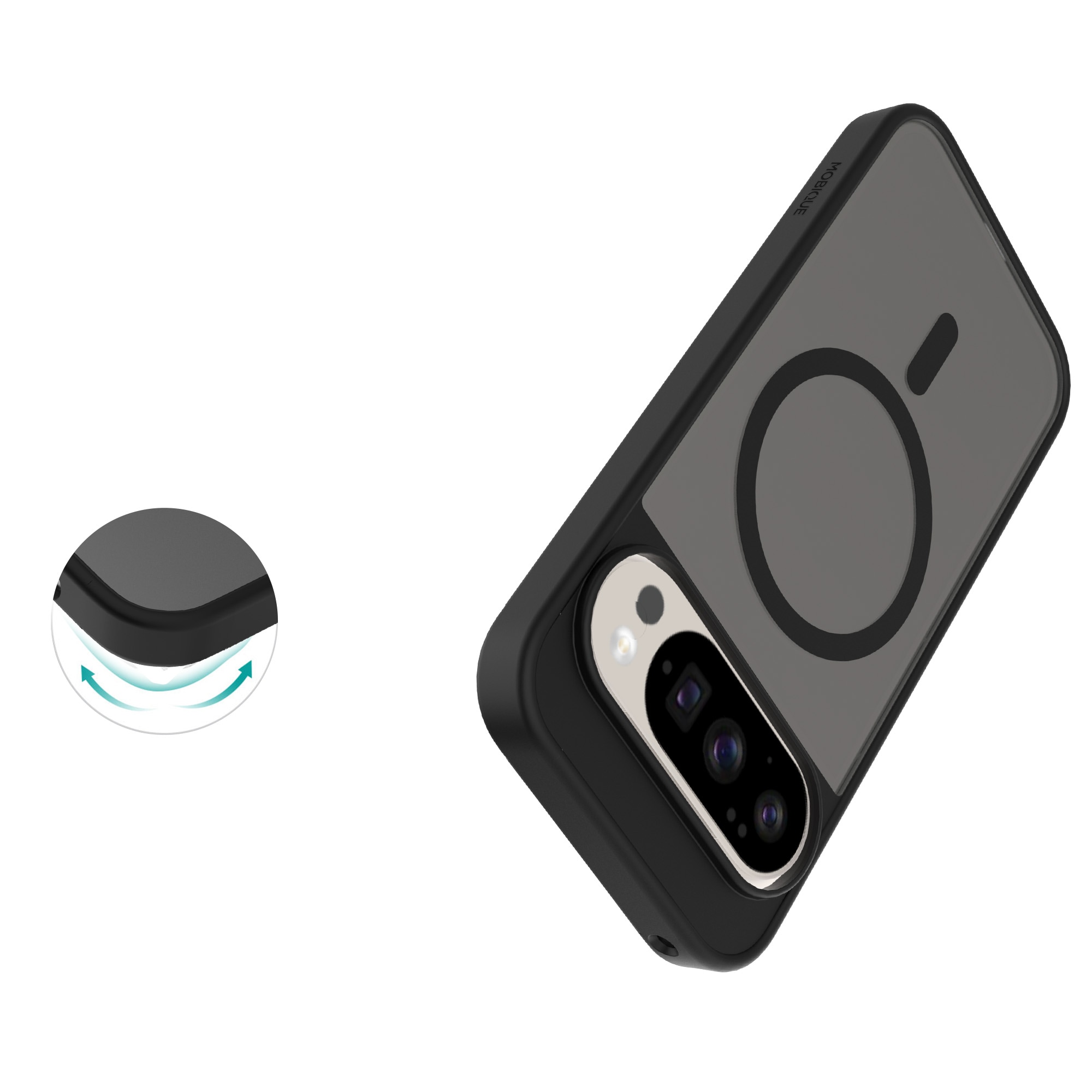 Google Pixel 10 Hybrid-deksel Magnetisk, Frosted Black
