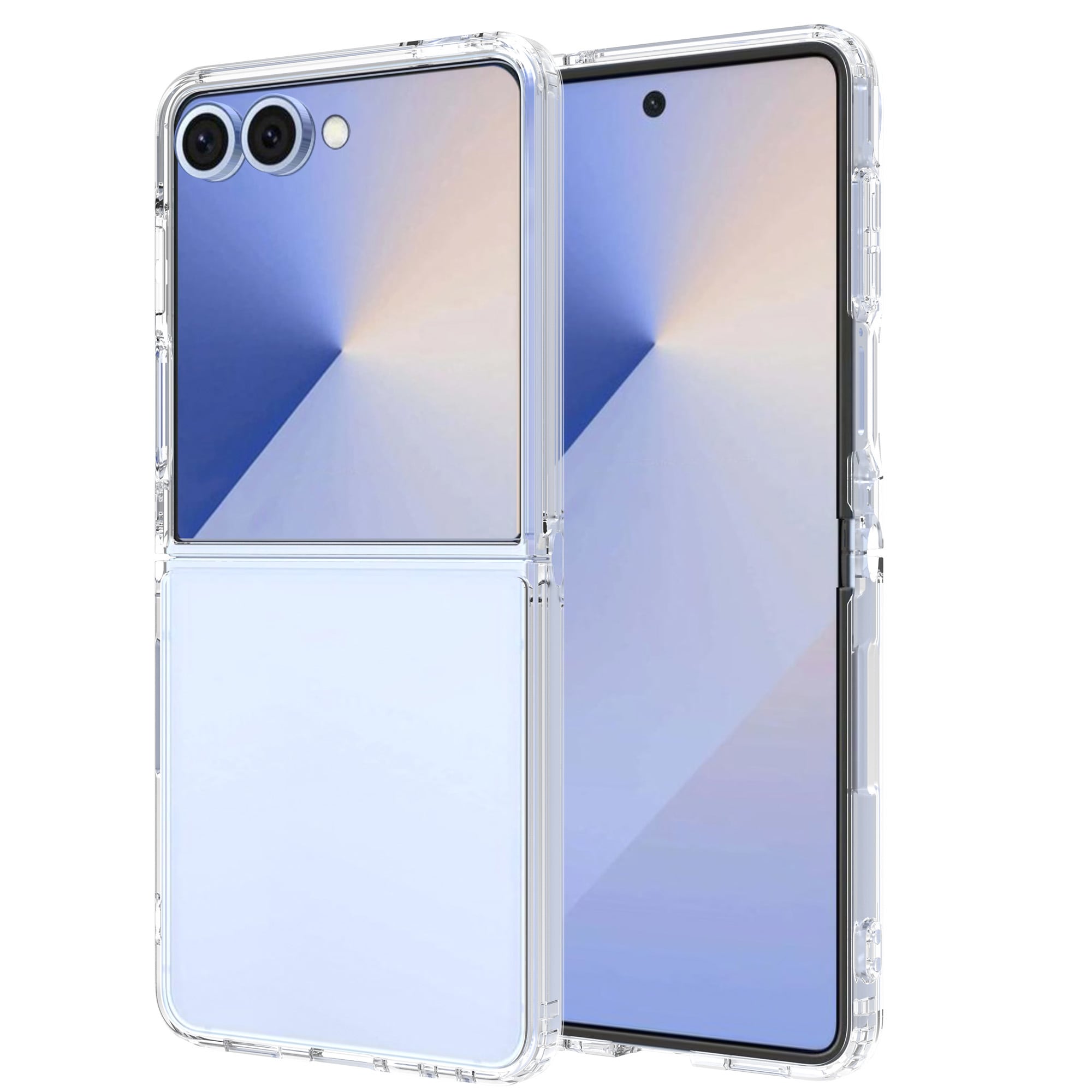 Samsung Galaxy Z Flip 7 Crystal Hybrid-deksel, Gjennomsiktig