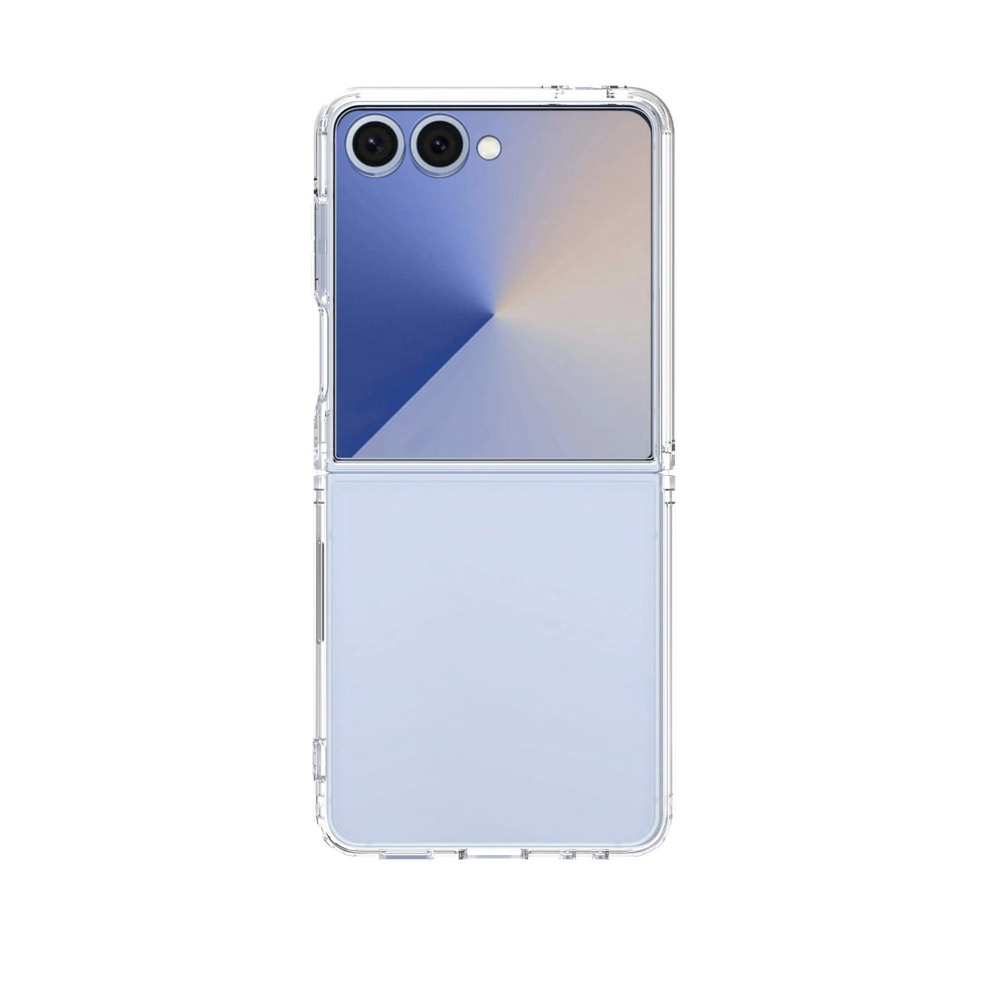 Samsung Galaxy Z Flip 7 Crystal Hybrid-deksel, Gjennomsiktig