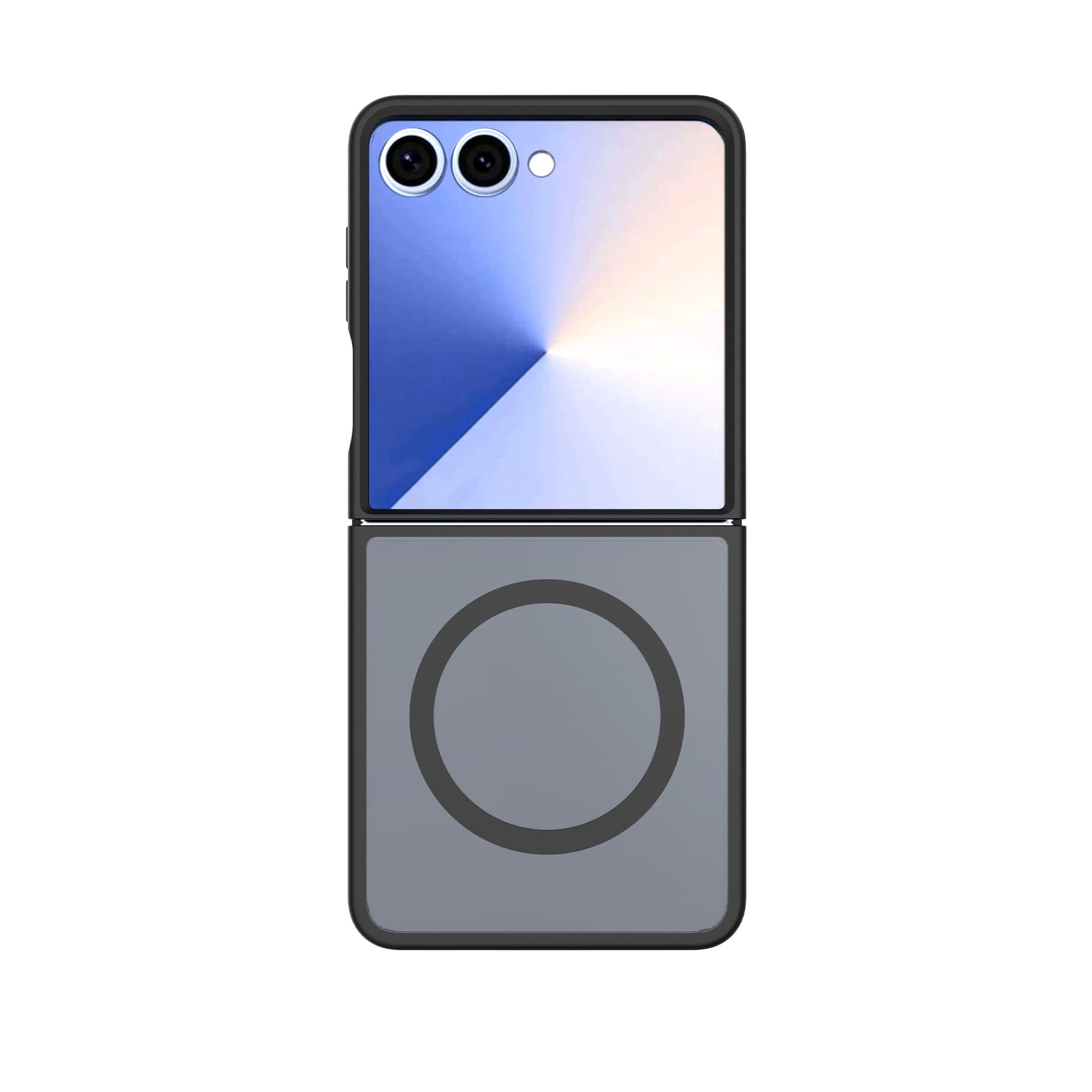Samsung Galaxy Z Flip 7 Hybrid-deksel Magnetisk, Frosted Black