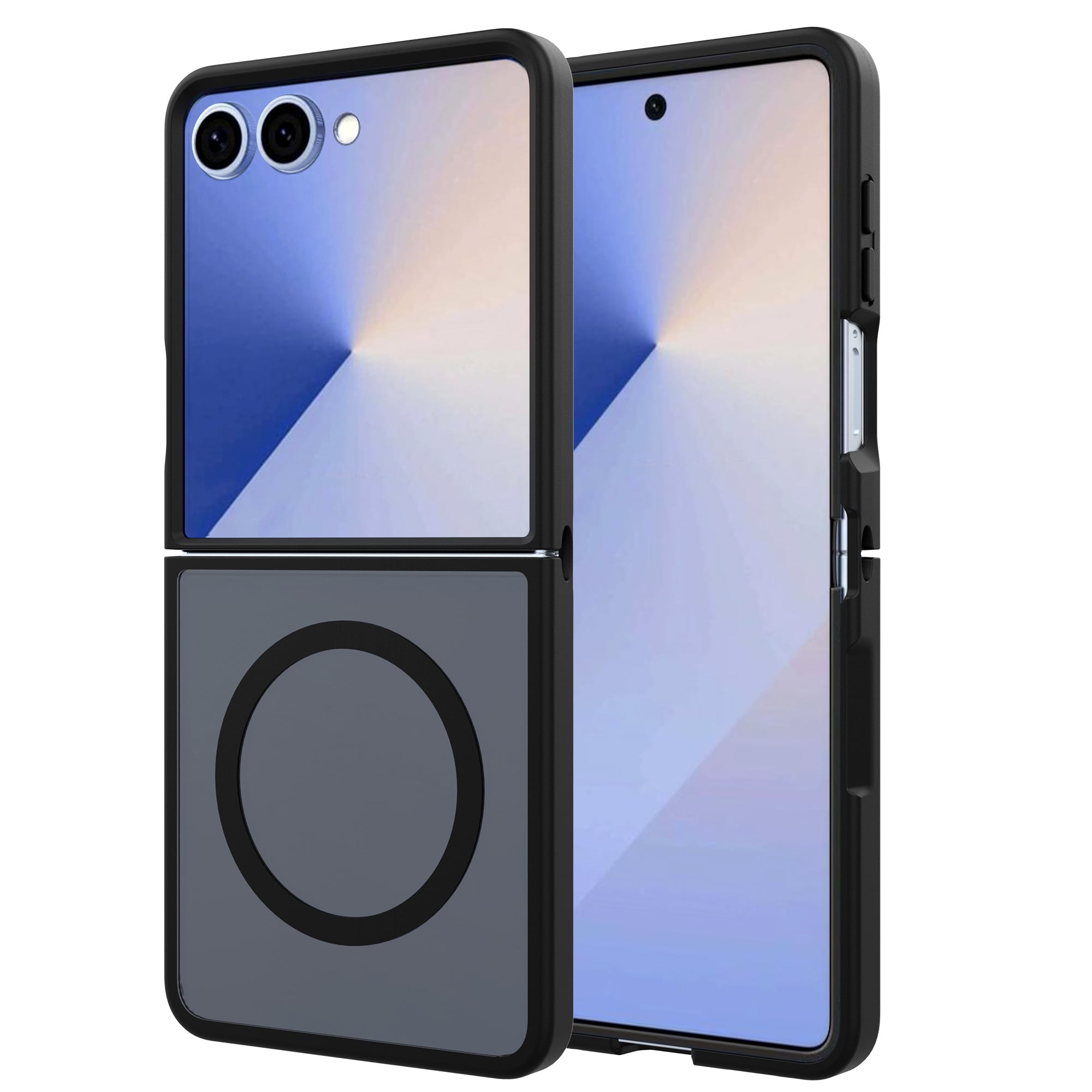 Samsung Galaxy Z Flip 7 Hybrid-deksel Magnetisk, Frosted Black